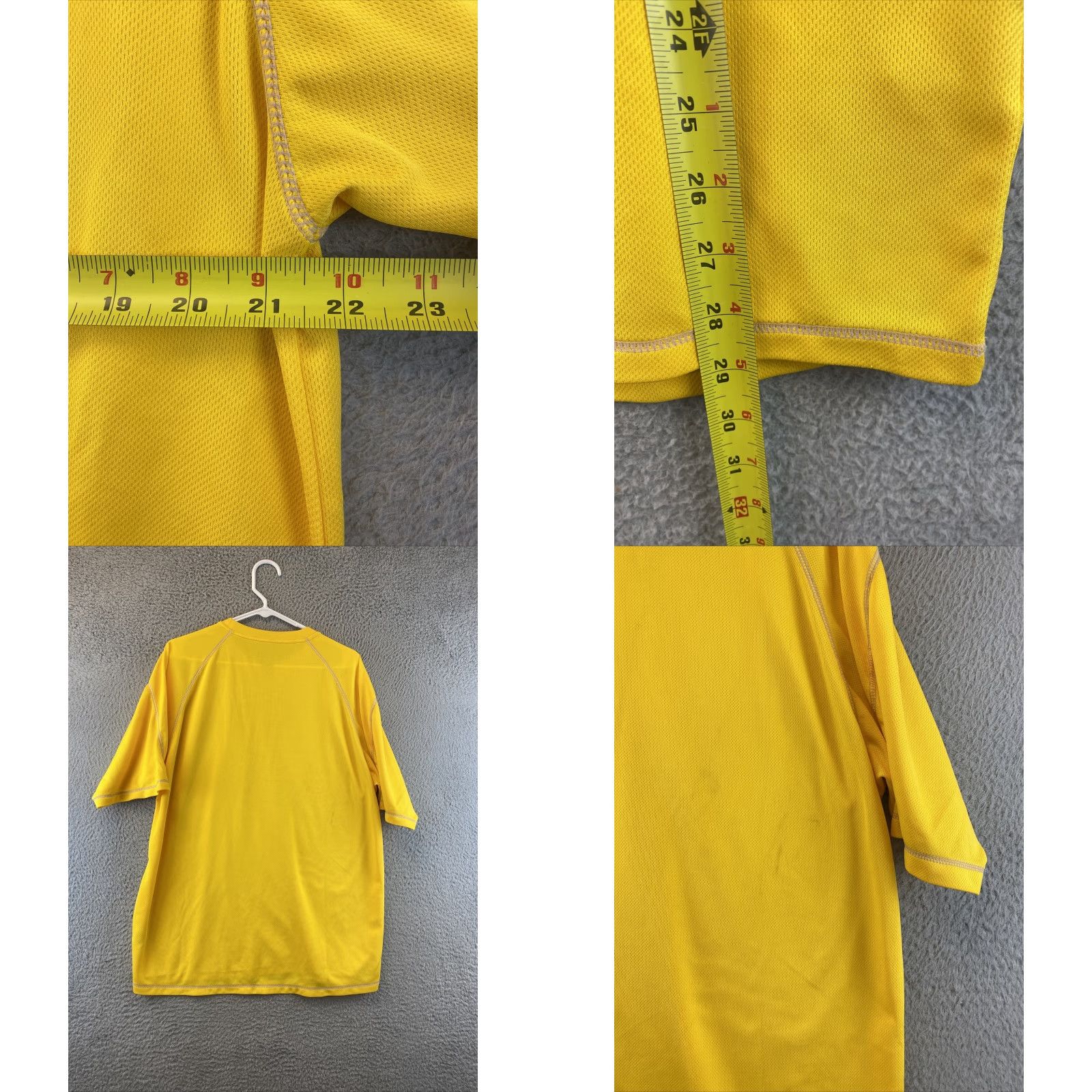 Champion Champion Shirt XL Yellow Tee Short Sleeve Adult Men's Top Gym /91-59 Size US XL / EU 56 / 4 - 8 Thumbnail