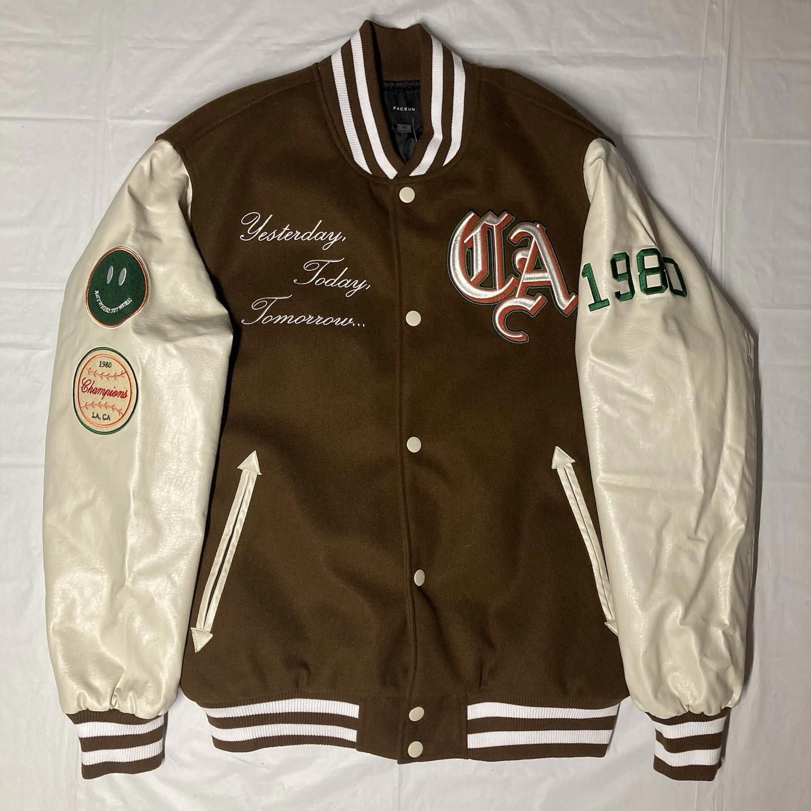 Pacsun NEW Men’s XL Pacsun Paradise LA California Brown Jacket Size US XL / EU 56 / 4 - 1 Thumbnail