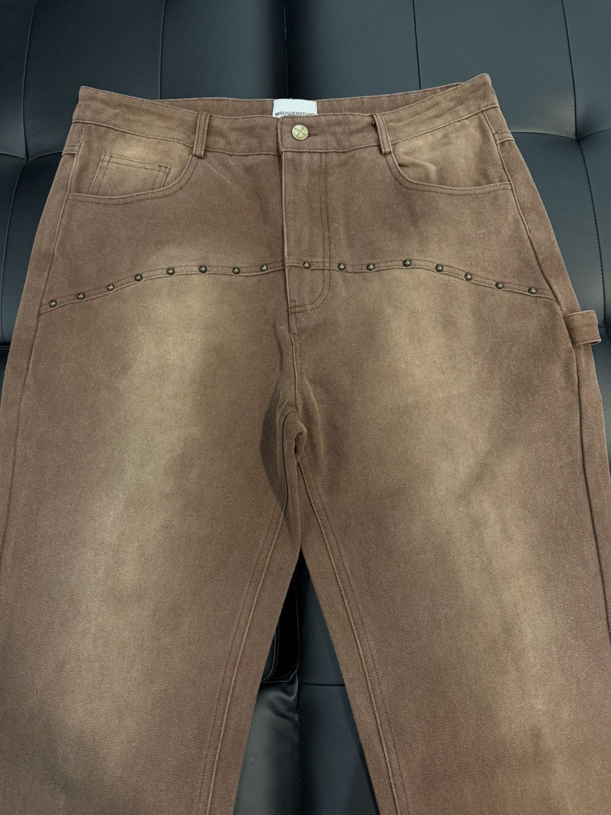 Misunderstood Size 36 - Misunderstood Bronco Brown Denim Jeans Size US 36 / EU 52 - 3 Thumbnail