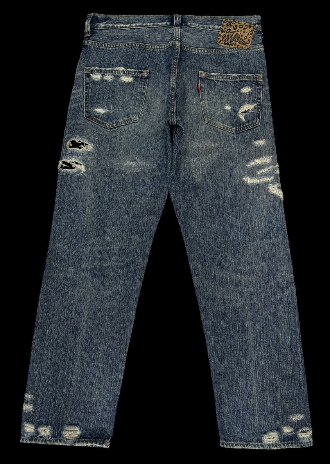 Hysteric Glamour × Undercover 🔥RNA SLANG THRASHED DISTRESSED DENIM JEANS Size US 32 / EU 48 - 2 Thumbnail