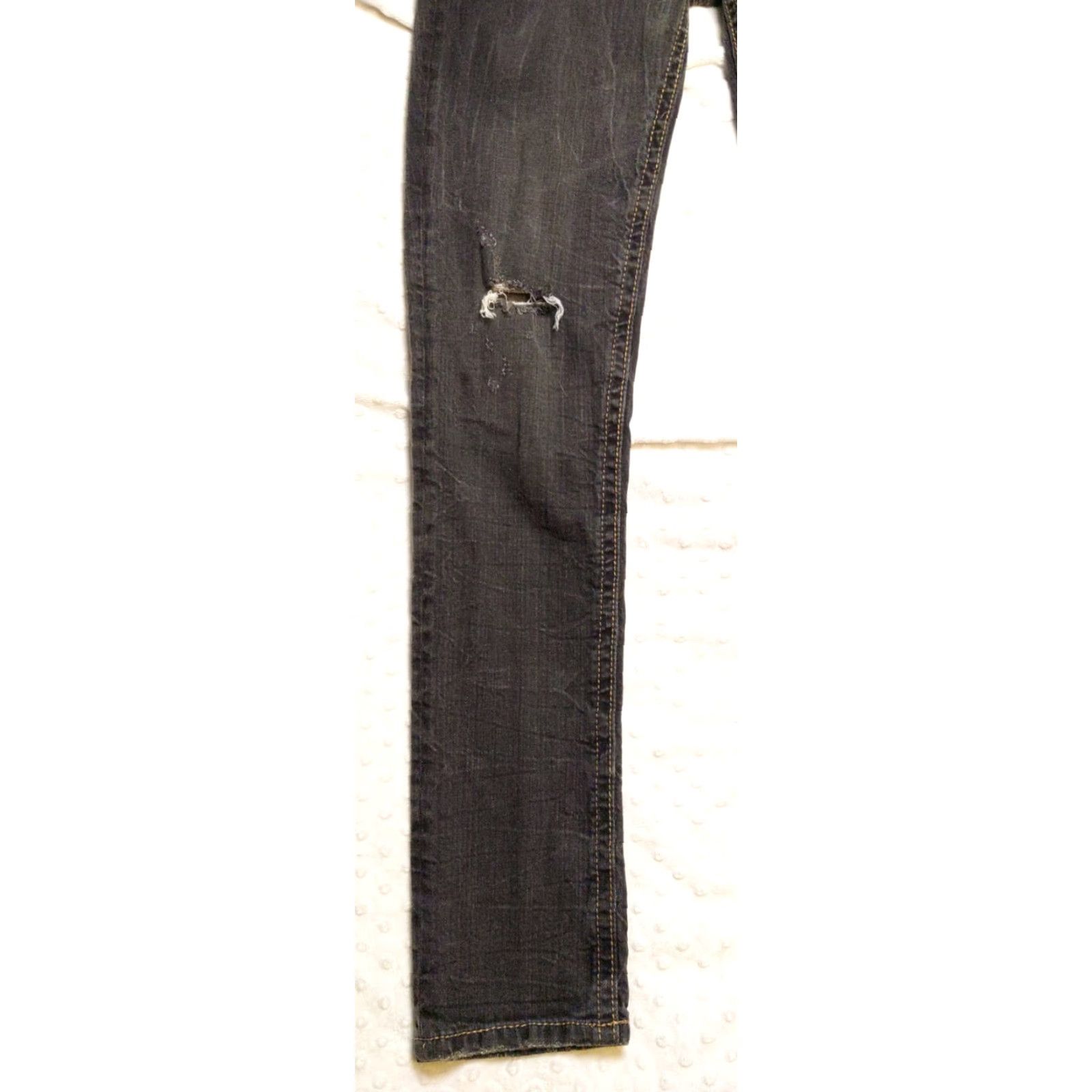 Denime MEK DNM Jeans Stockholm Cigarette Cut Black Denim 5-Pocket 29×34 Mens Vintage Size US 29 - 3 Thumbnail