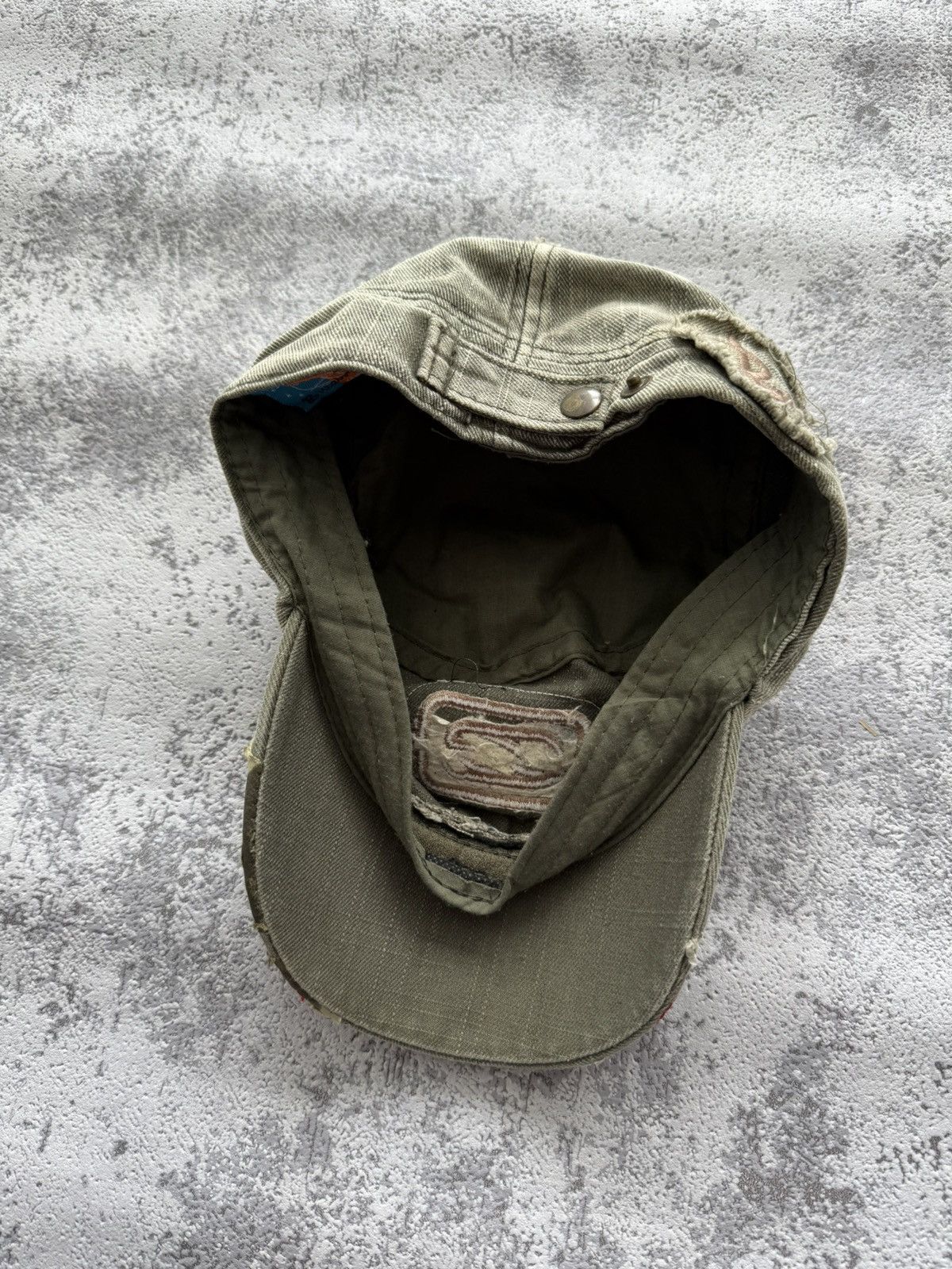 Billabong Vintage Billabong Surf Y2K Patchwork Military Cap Hat Size ONE SIZE - 6 Thumbnail