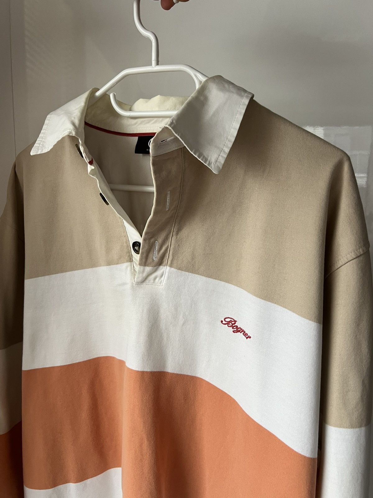 Bogner Vintage Bogner Embroidere Logo Polo Long Sleeve Tee Size US L / EU 52-54 / 3 - 1 Thumbnail