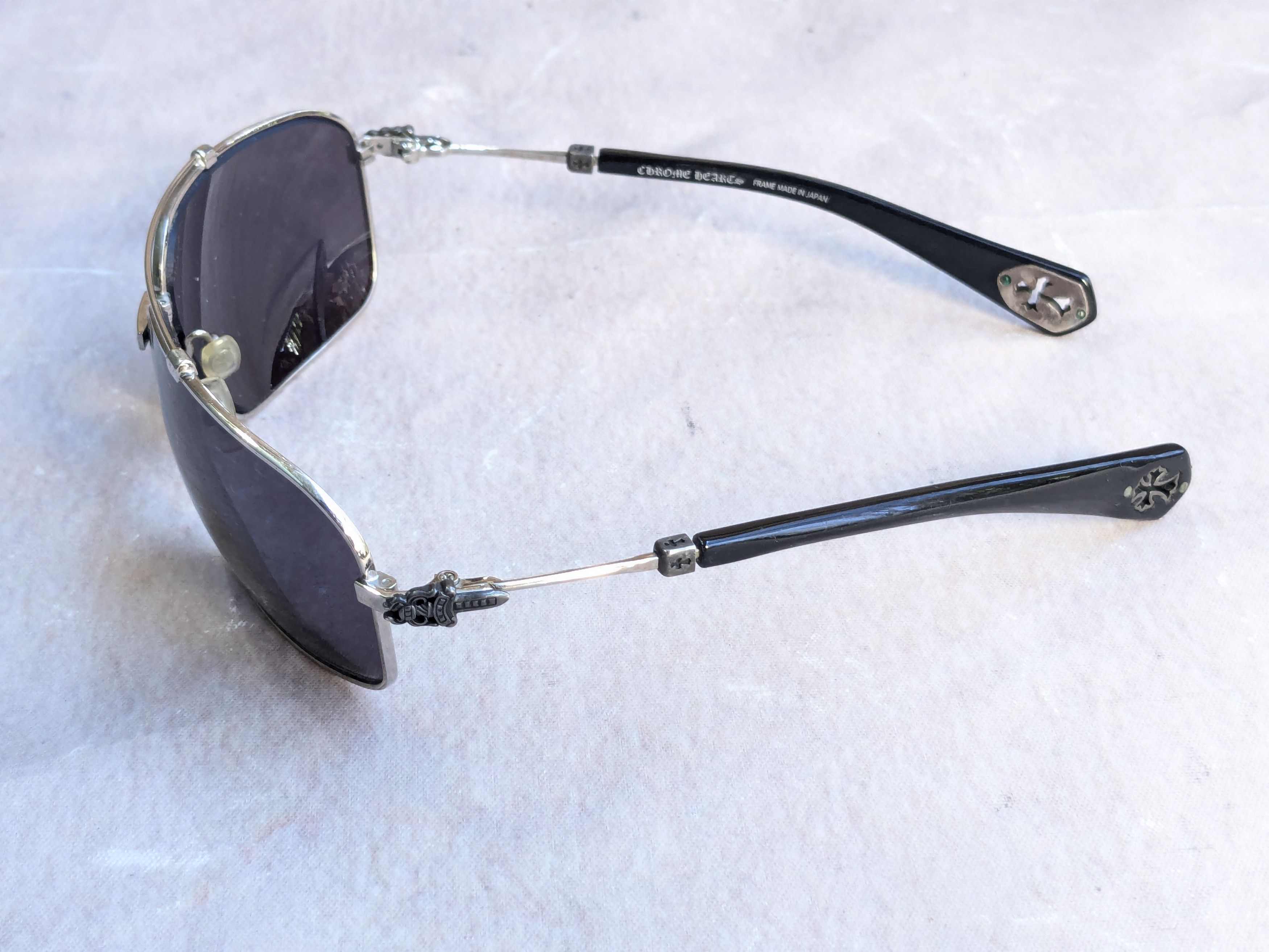 Chrome Hearts Chrome Hearts Aviator Sunglasses Oral Blue Silver Cross Y2K Size ONE SIZE - 2 Thumbnail