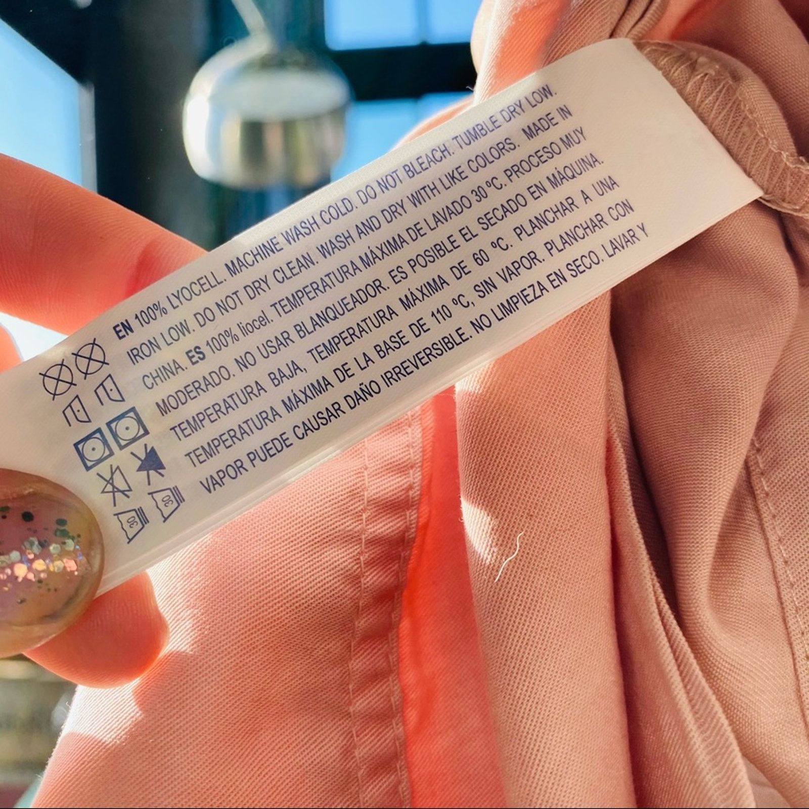 Forever 21 FOREVER Blush Pink Button Long Sleeve Crop Top Blouse Shirt Size M / US 6-8 / IT 42-44 - 7 Thumbnail