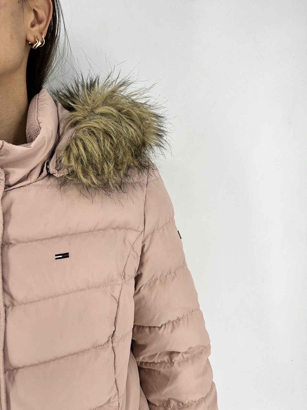Tommy Hilfiger × Vintage Coat Tommy Hilfiger Casual Puffer Jacket With Zip Hoodie Y2k Size M / US 6-8 / IT 42-44 - 3 Thumbnail