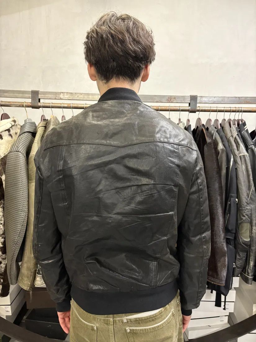 Designer × Dolce & Gabbana × Vintage 2000s Dolce & Gabbana Black Leather Bomber Jacket Size US M / EU 48-50 / 2 - 4 Thumbnail