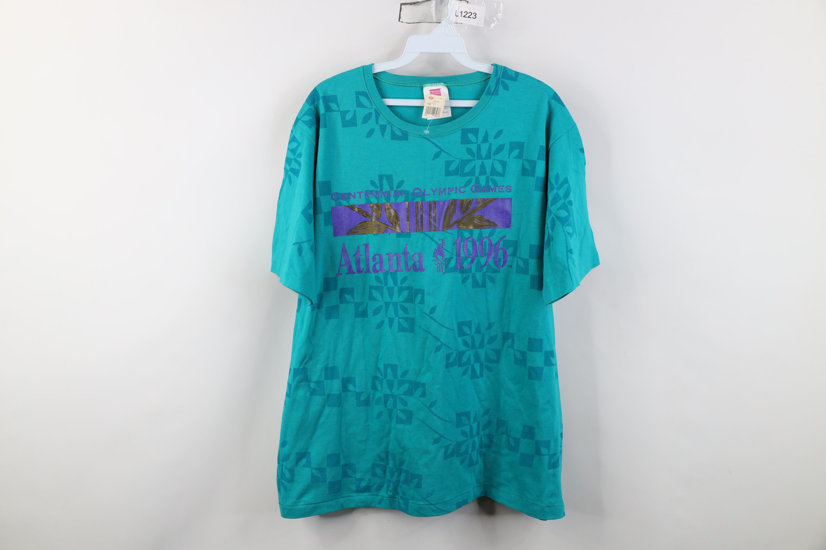 Vintage Deadstock Vintage 90s 1996 Atlanta Olympics Print T-Shirt Size L / US 10 / IT 46 - 1 Thumbnail