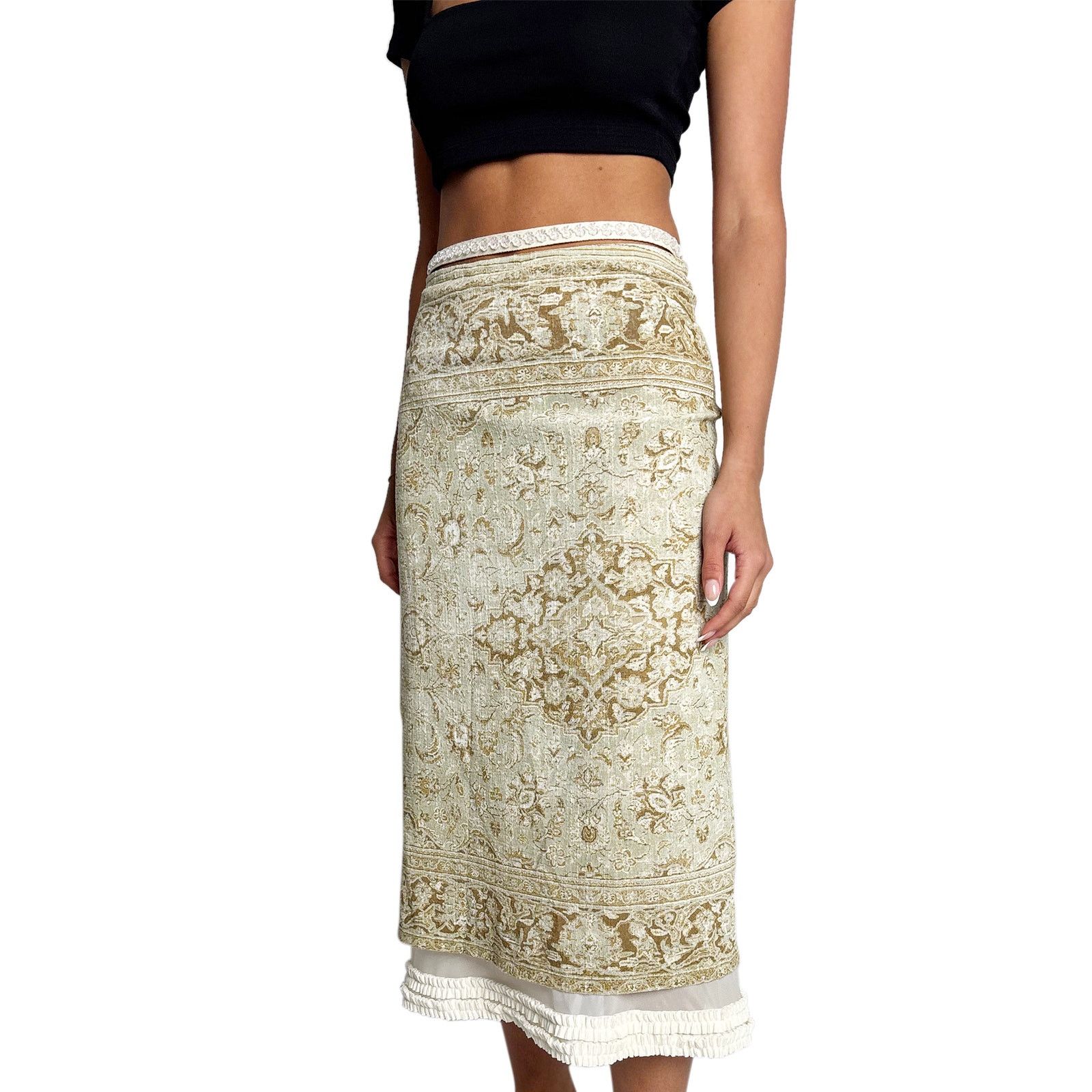 Acne Studios Layered Printed Cotton-voile Skirt Size 25" / US 0 / IT 36 - 2 Thumbnail