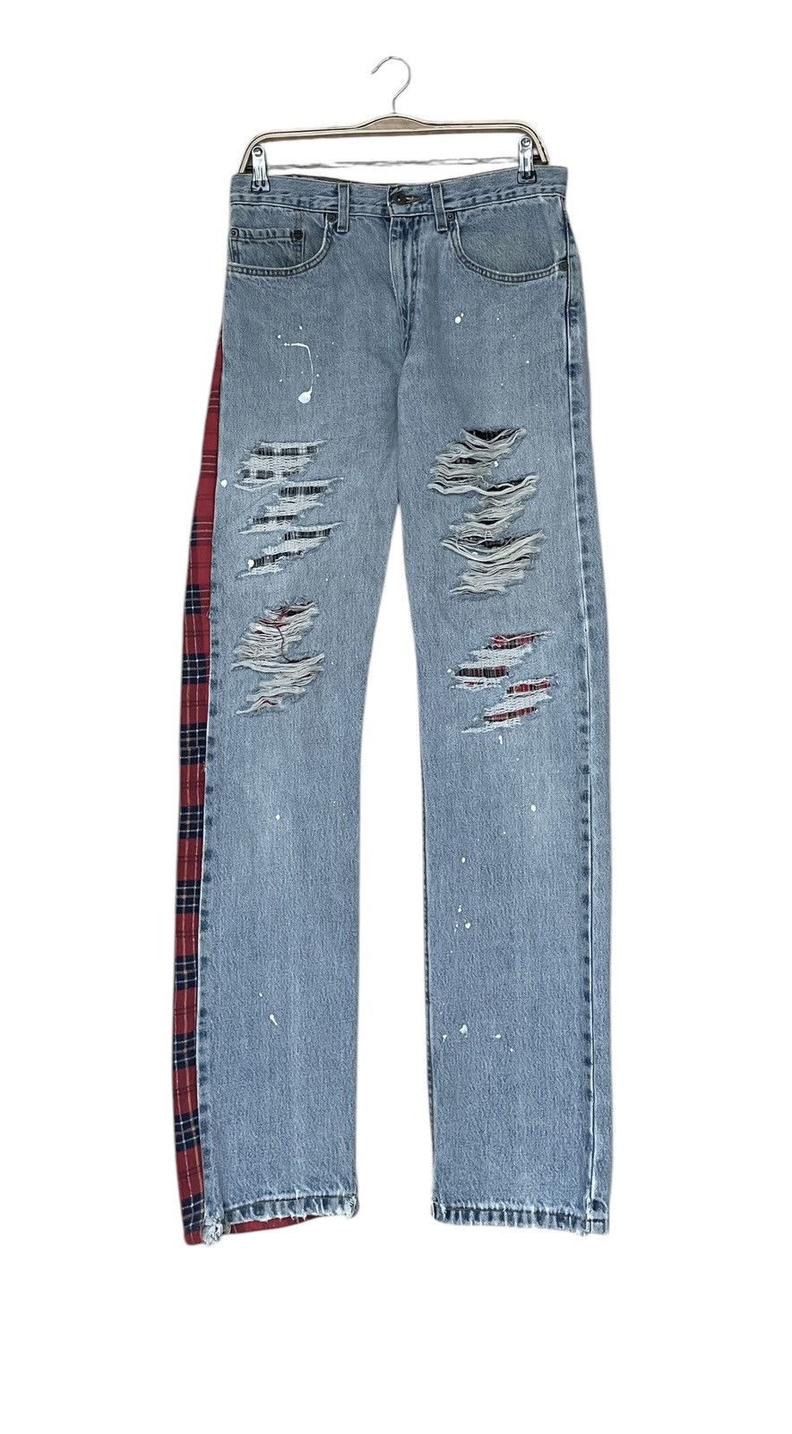 Japanese Brand × Vintage Vintage Japanese Brand Distressed Jeans 1990s Size US 31 - 1 Thumbnail