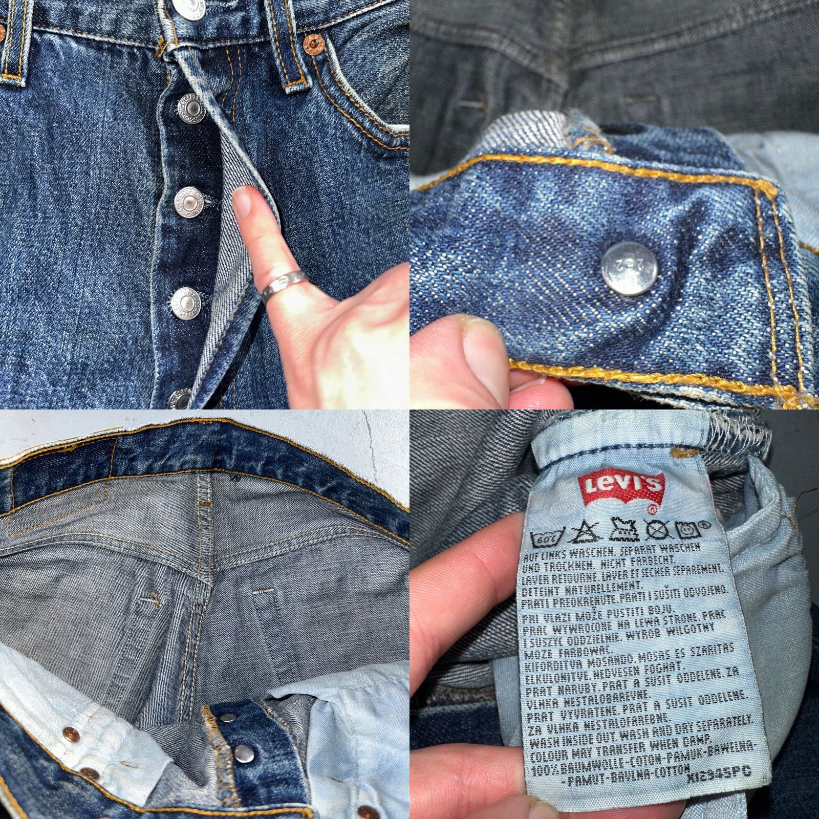 Levi's Levi's 501 Jeans Straight Levi's 501 Vintage 90s Europe Blue Denim Jeans 32x30 Mens Regular Jeans Size US 32 / EU 48 - 8 Thumbnail