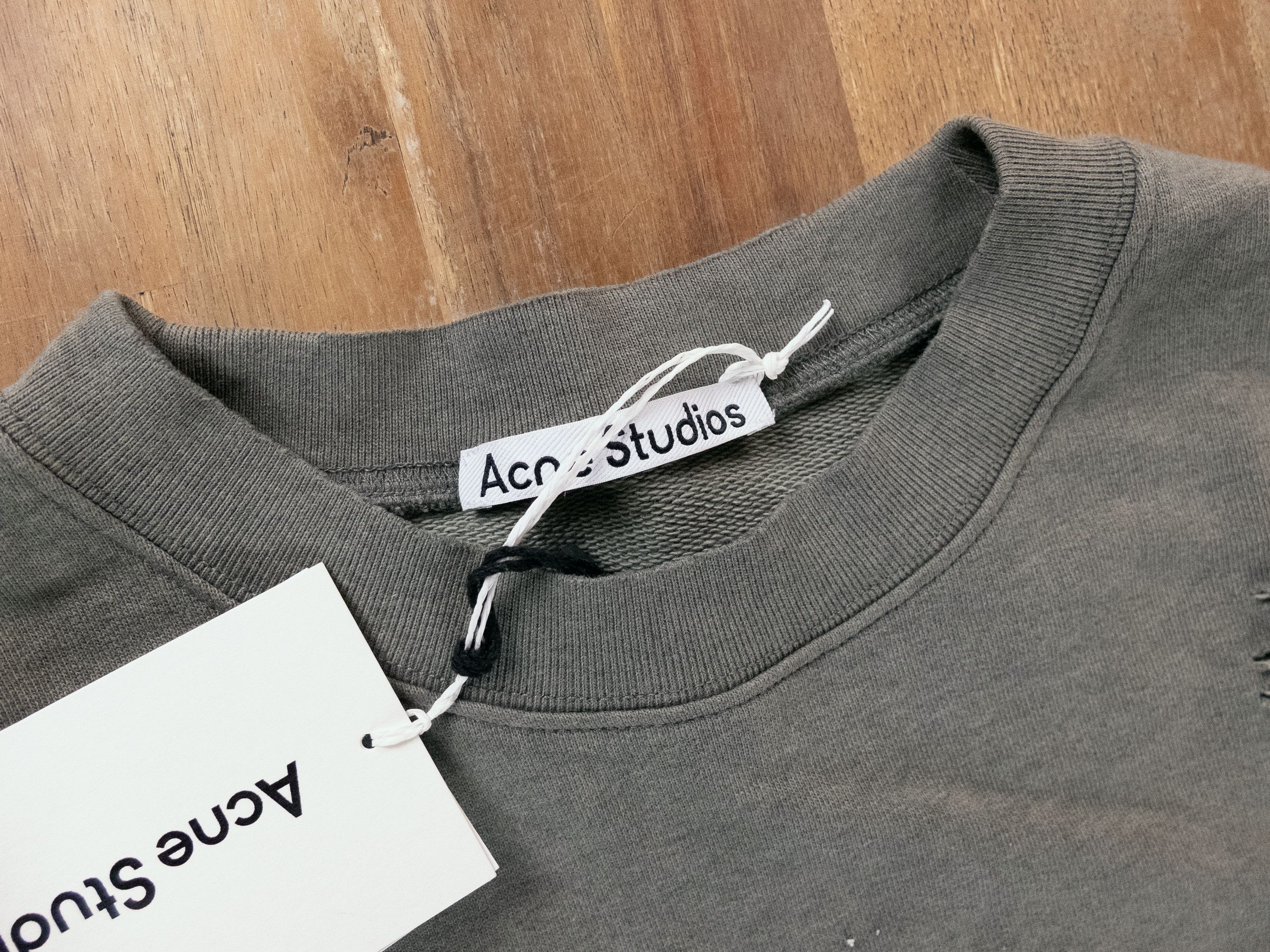 Acne Studios ACNE STUDIOS moss green logo print sweatshirt Medium q Size US M / EU 48-50 / 2 - 5 Thumbnail