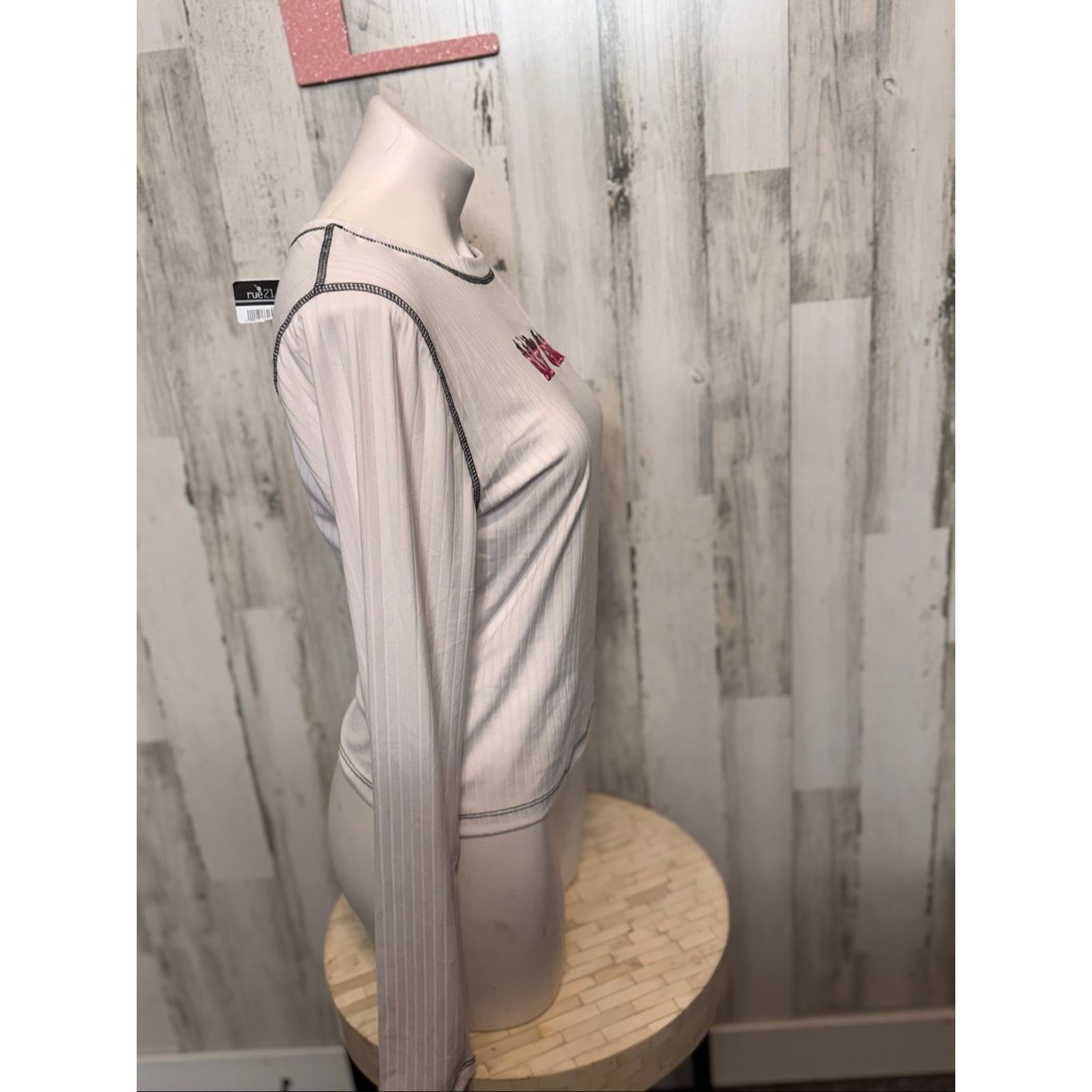 rue21 Rue21 White Long Sleeve Ribbed “Baby Girl” Graphic Top Size Size XL / US 12-14 / IT 48-50 - 5 Thumbnail