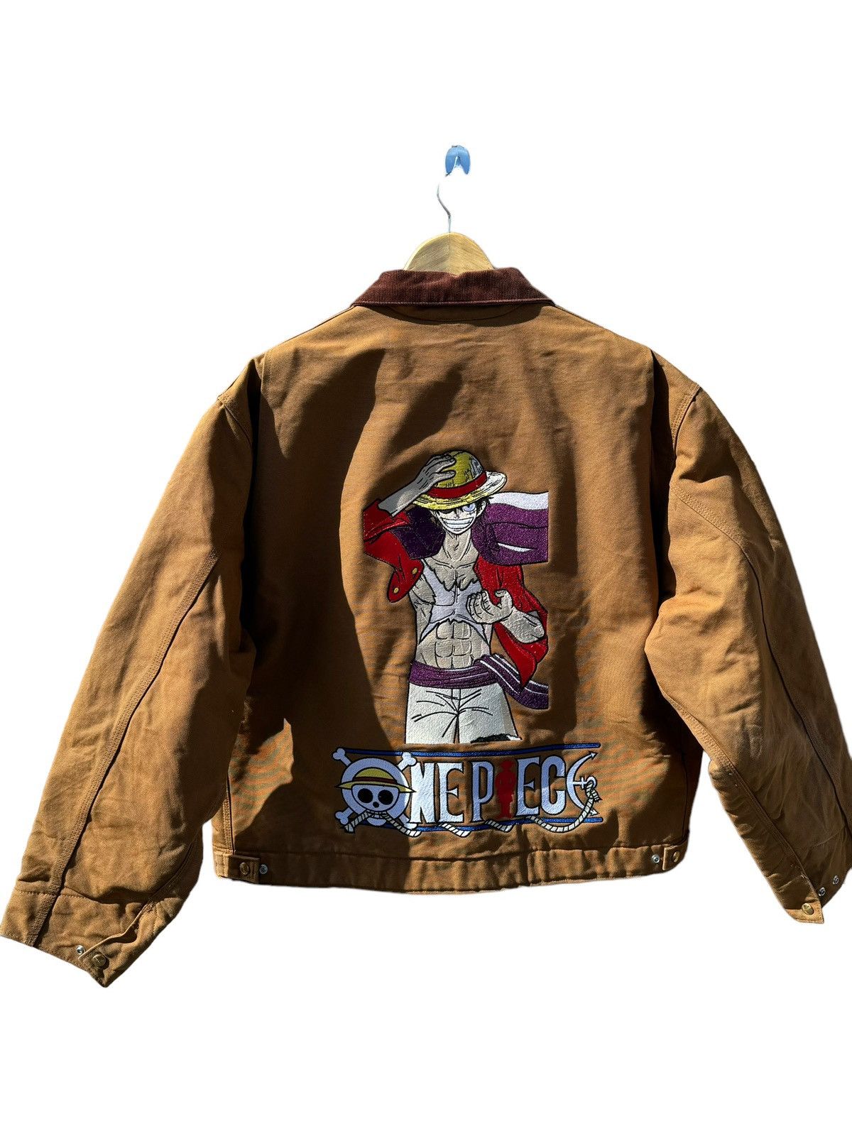 image of Carhartt One Piece Luffy Corduroy Coat Super Anime Dragon Ballz in Tan, Men's (Size 2XL)