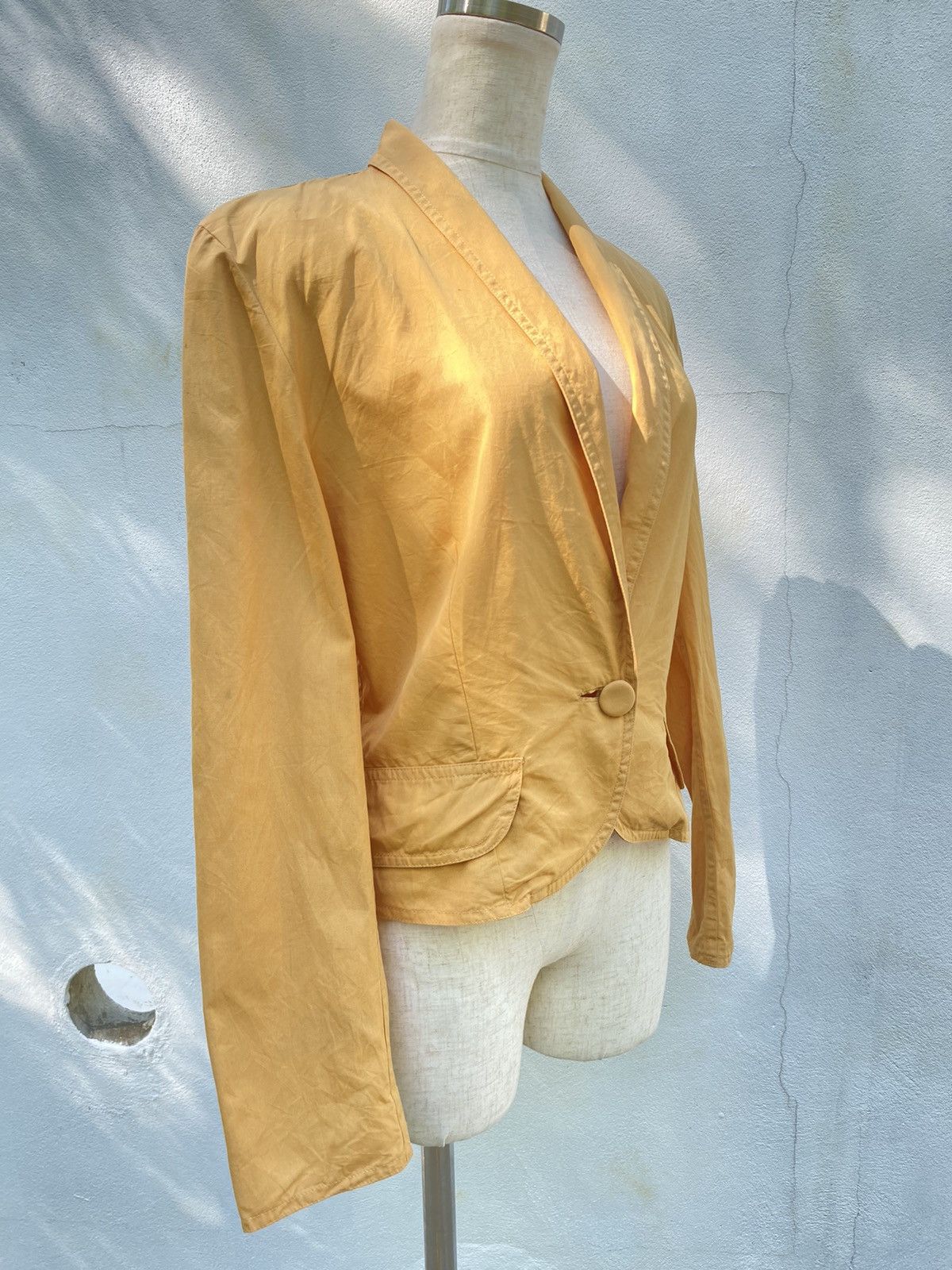 Designer FRANCO MONTANARINI Yellow Blazer Jacket Size ONE SIZE - 1 Thumbnail