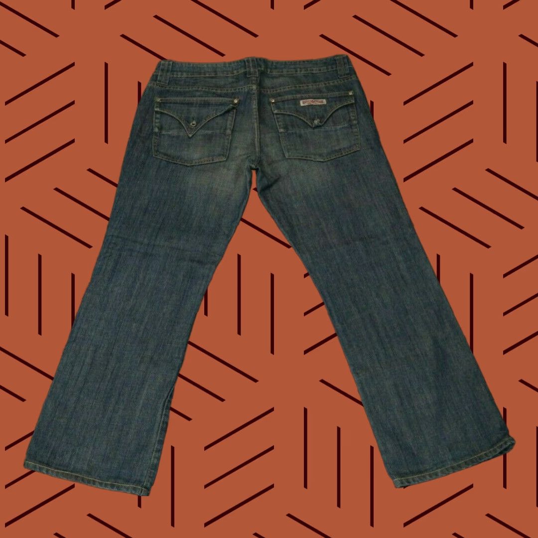 Hudson VINTAGE Hudson Flared Denim Jeans Pocket Flap Stretch 90s USA Mens 32x29 Blue Size US 32 / EU 48 - 1 Thumbnail