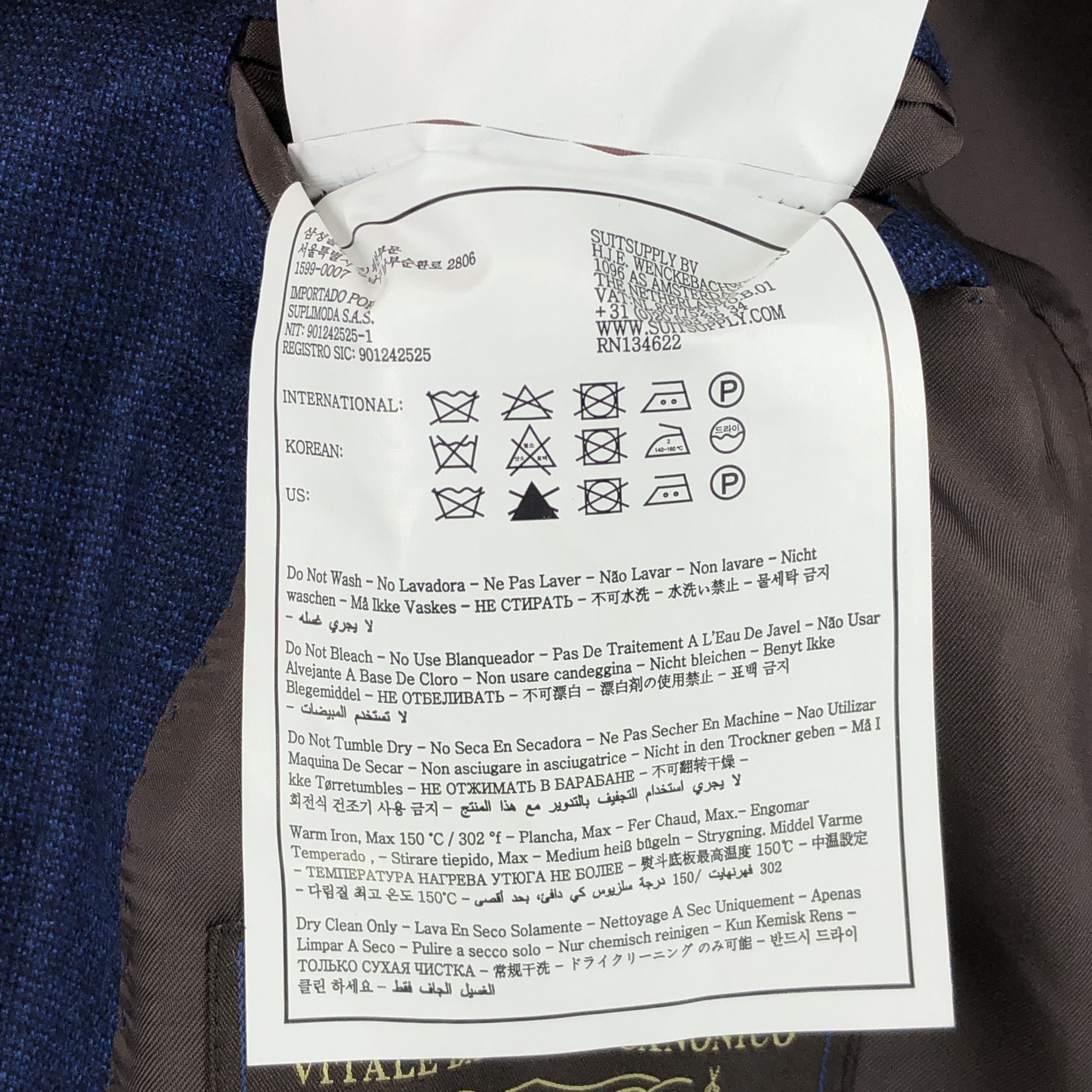 Suitsupply Lazio Pure Wool Blazer Size 2XS (EU:44; UK:34; US:34S) Size 34S - 10 Thumbnail