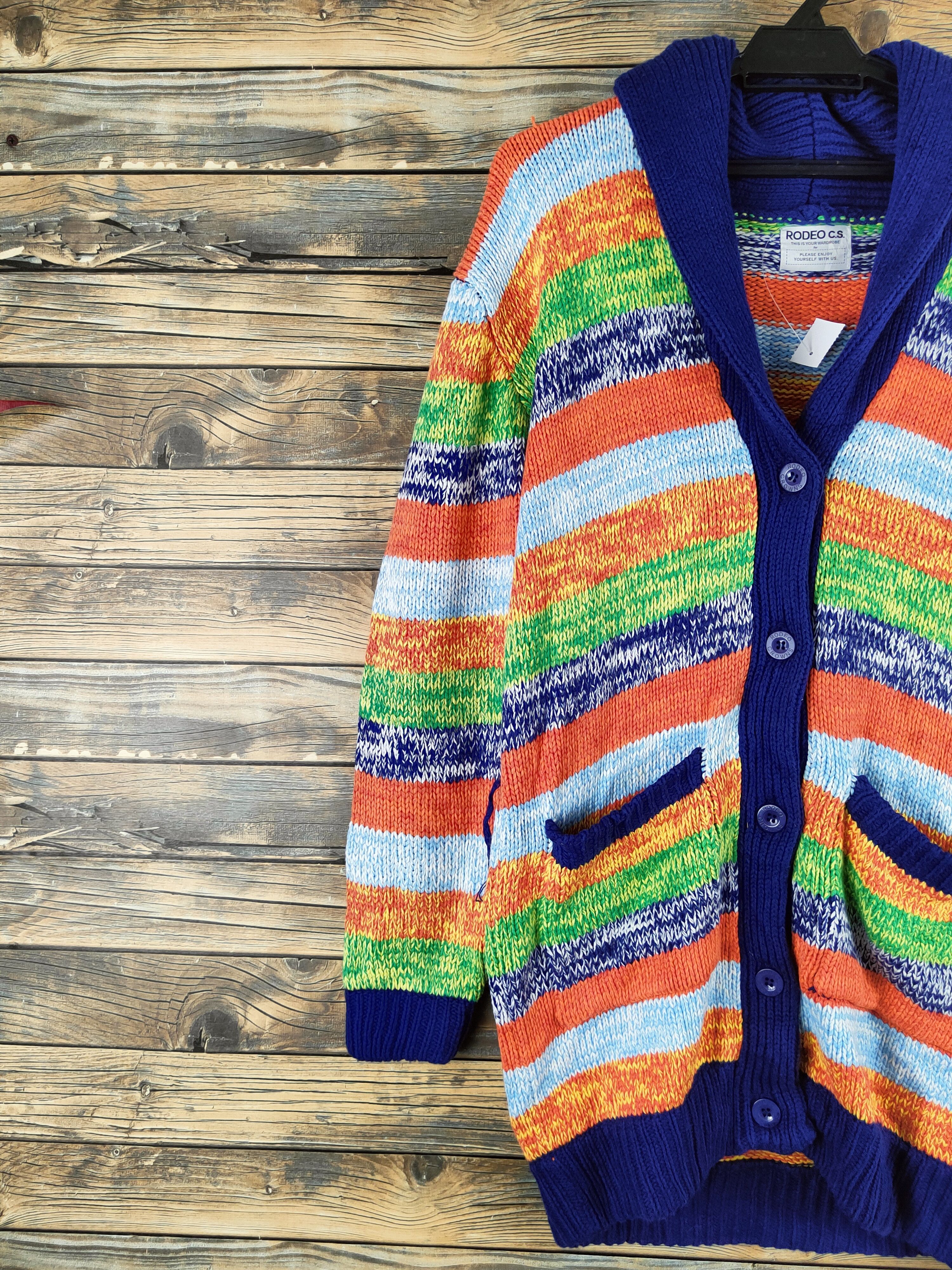 Japanese Brand DL Rodeo Crowns Mix Color Knitwear Cardigan# 46-143 Size US S / EU 44-46 / 1 - 3 Thumbnail