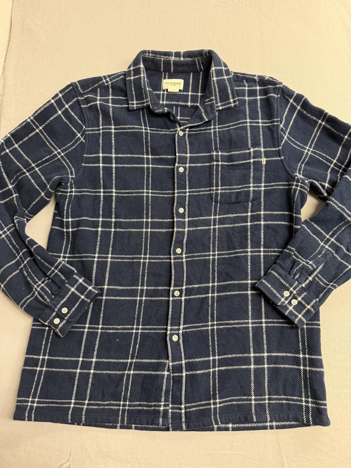 Other Obey Clothing - Obey Plaid Navy Flannel Fleece Material XL Size US XL / EU 56 / 4 - 1 Thumbnail