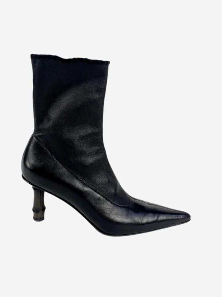 Gucci Gucci by Tom Ford S/S 2002 Bamboo Ankle Boots stretch Size US 4 / IT 34 - 4 Thumbnail