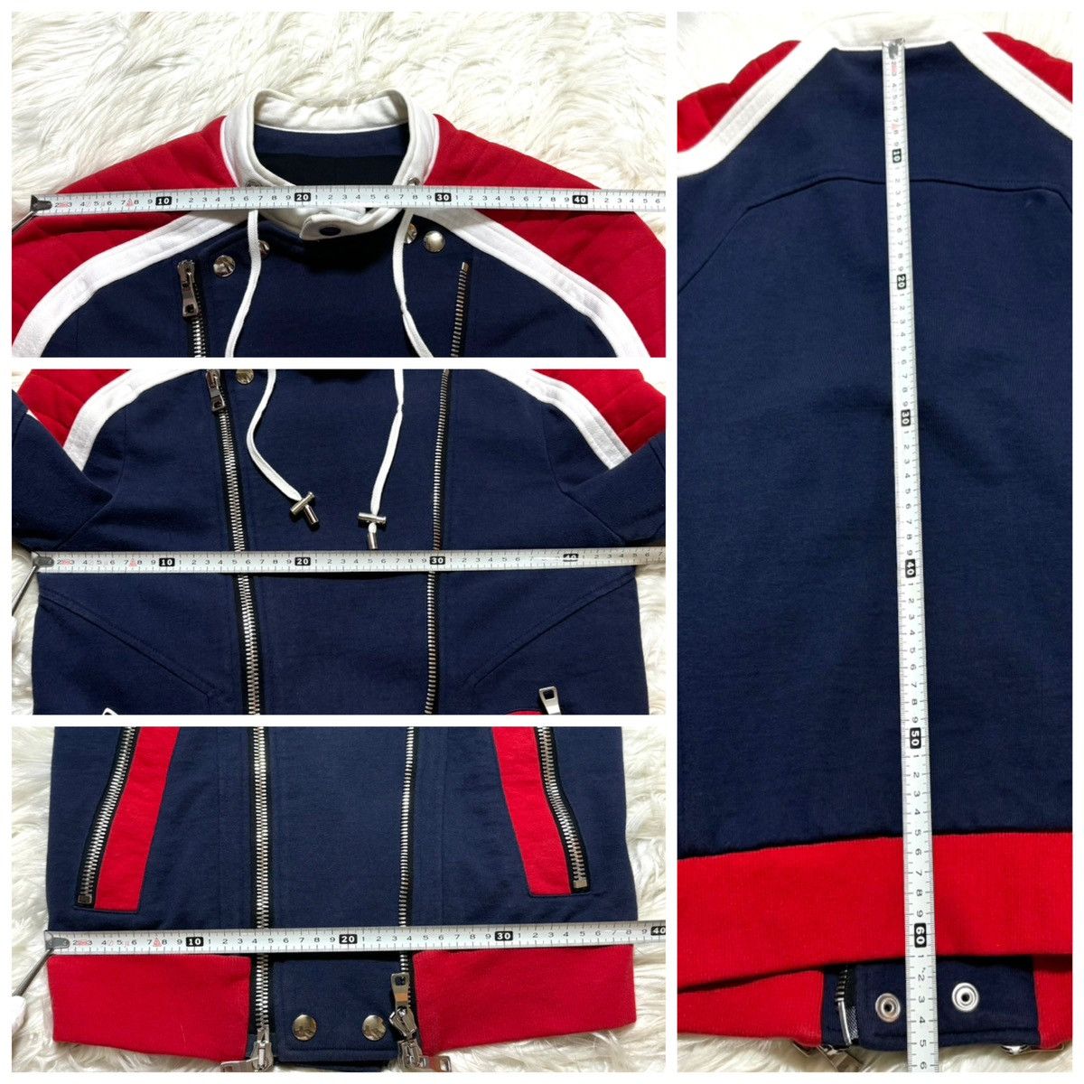 Balmain Collection Model Balmain Homme Multi-Zip Biker Sweat Jacket Size US S / EU 44-46 / 1 - 5 Thumbnail