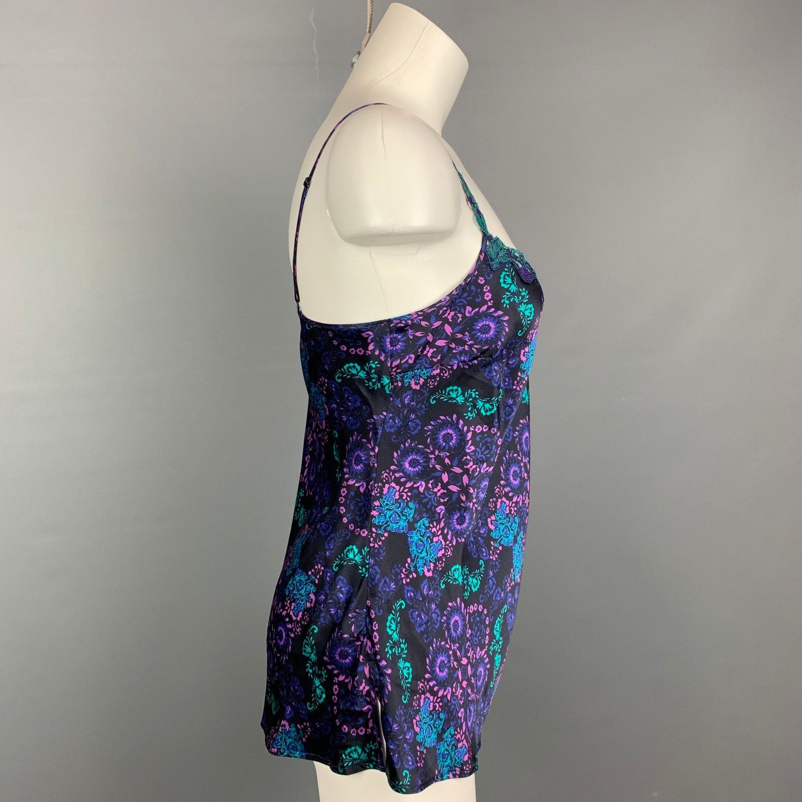 Other LISE CHARMEL M Black & Purple Silk / Polyester Casual Top Size M / US 6-8 / IT 42-44 - 2 Thumbnail