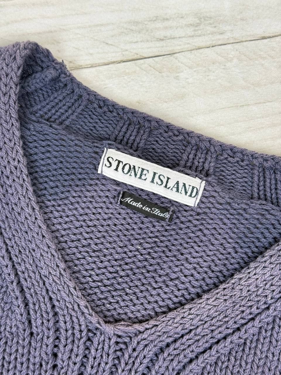 Stone Island Vintage Stone Island 1998 Knit Sweater Pullover Faded Size US L / EU 52-54 / 3 - 2 Thumbnail