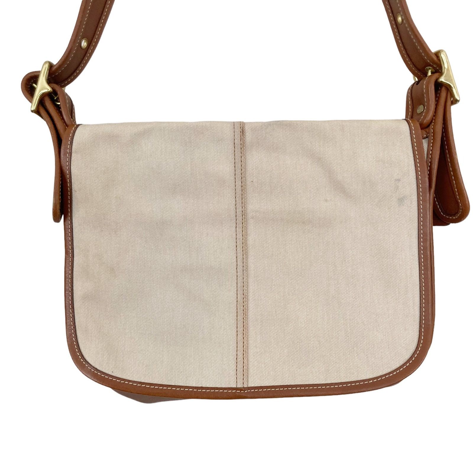 Coach Coach Canvas Leather Cream Brown Bag Size ONE SIZE - 2 Thumbnail