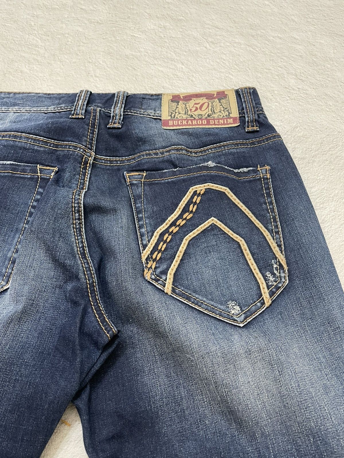 Japanese Brand 2000s Buckaro Mudwash Distressed Y2K Japan Brand Embroidered Size US 29 - 8 Thumbnail
