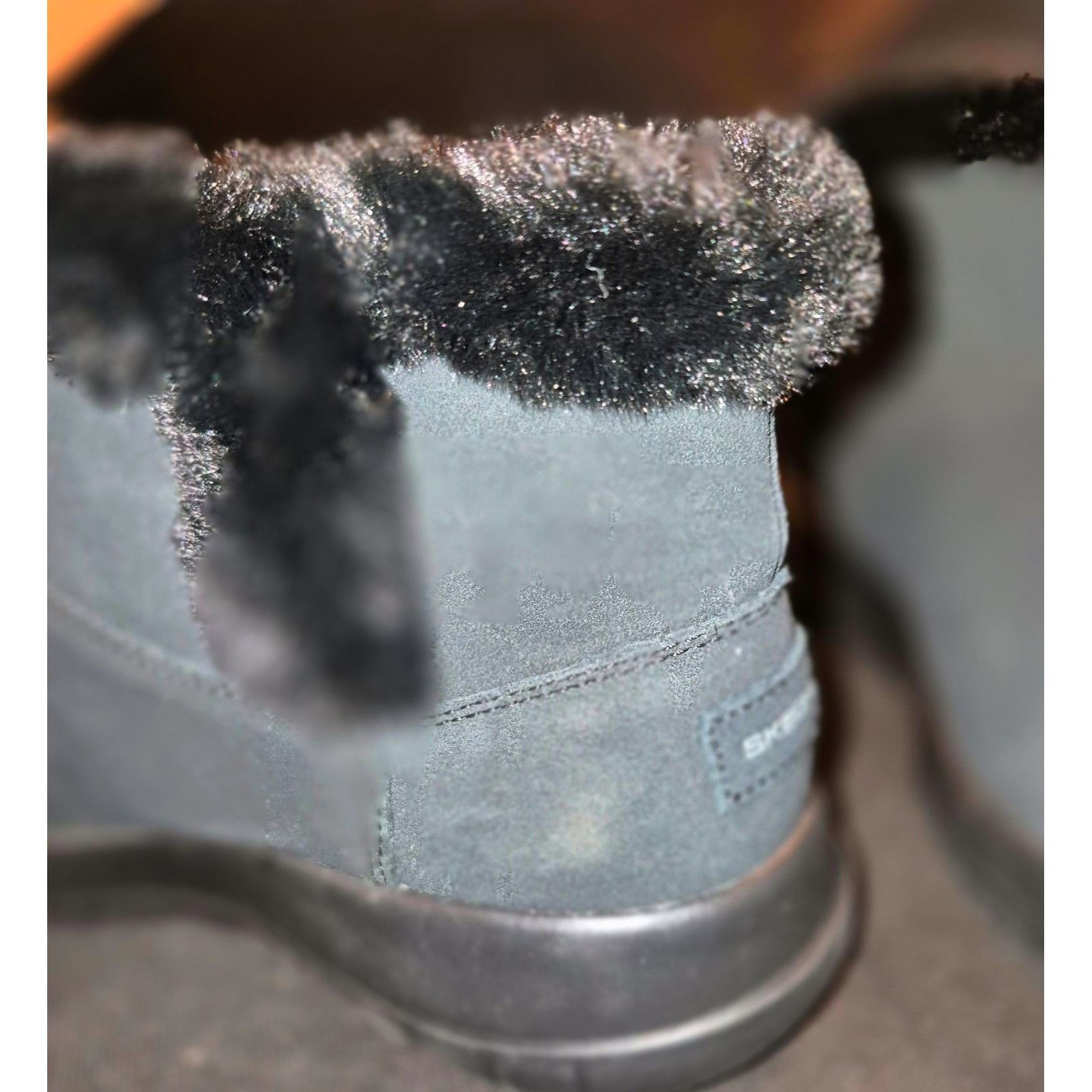 SKECHERS Skechers Womens Black Suede & Faux Fur Lined Ankle Boots NEW Size US 10 / IT 40 - 5 Thumbnail