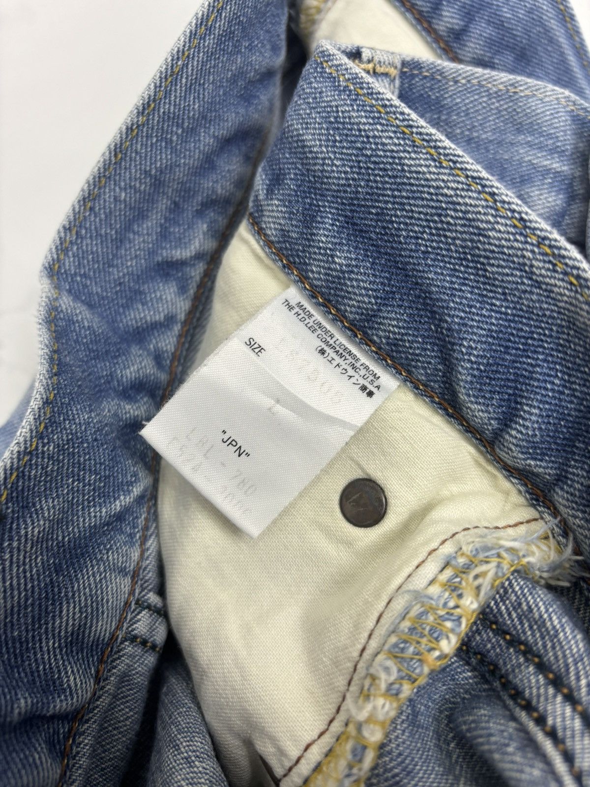 Lee 🔥VINTAGE LADY LEE RIDERS SELVEDGE JEANS DISTRESSED DENIM Size 32" / US 10 / IT 46 - 12 Thumbnail
