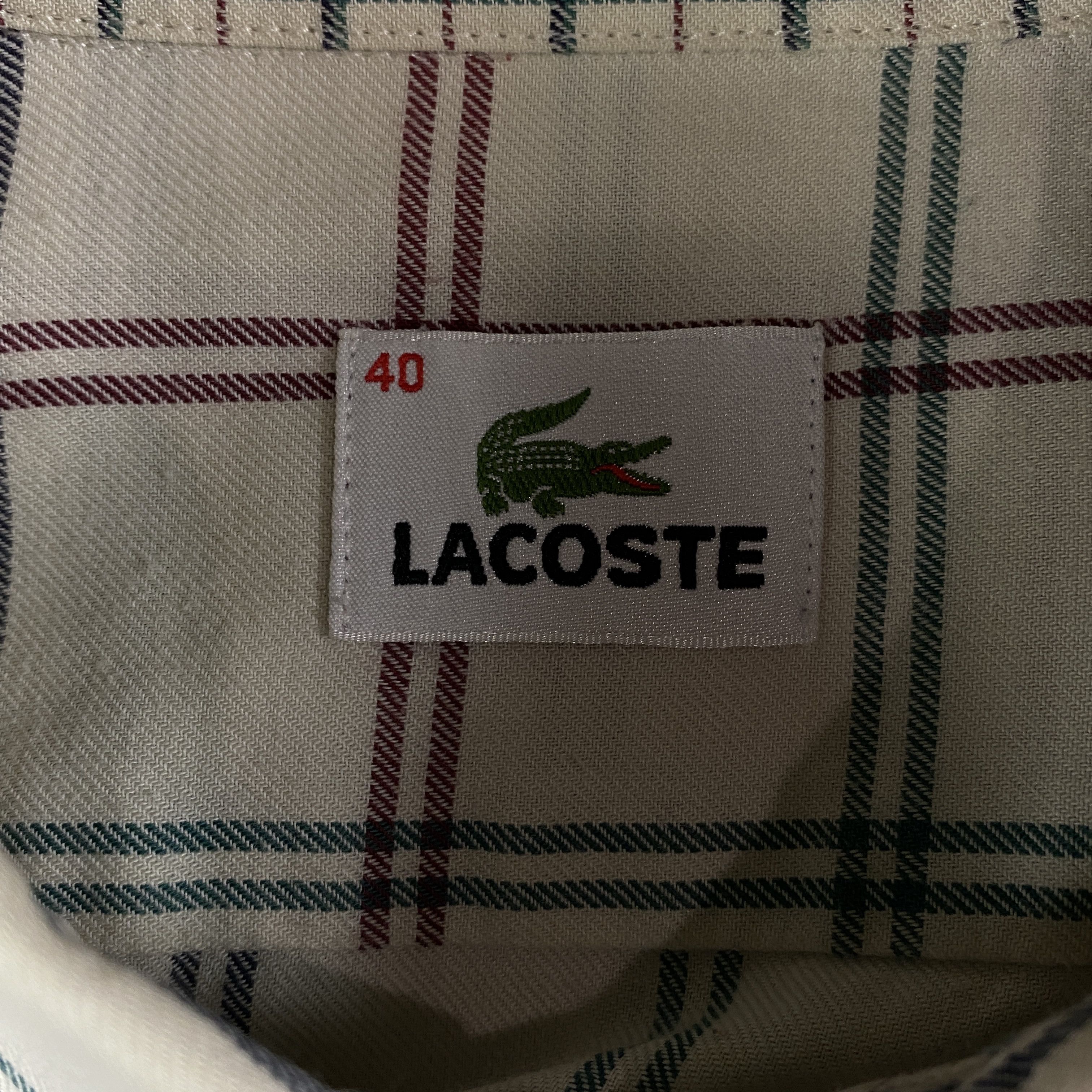 Lacoste Mens Vintage Long Sleeve Shirts Lacoste Size 40 Cotton Size US L / EU 52-54 / 3 - 4 Thumbnail
