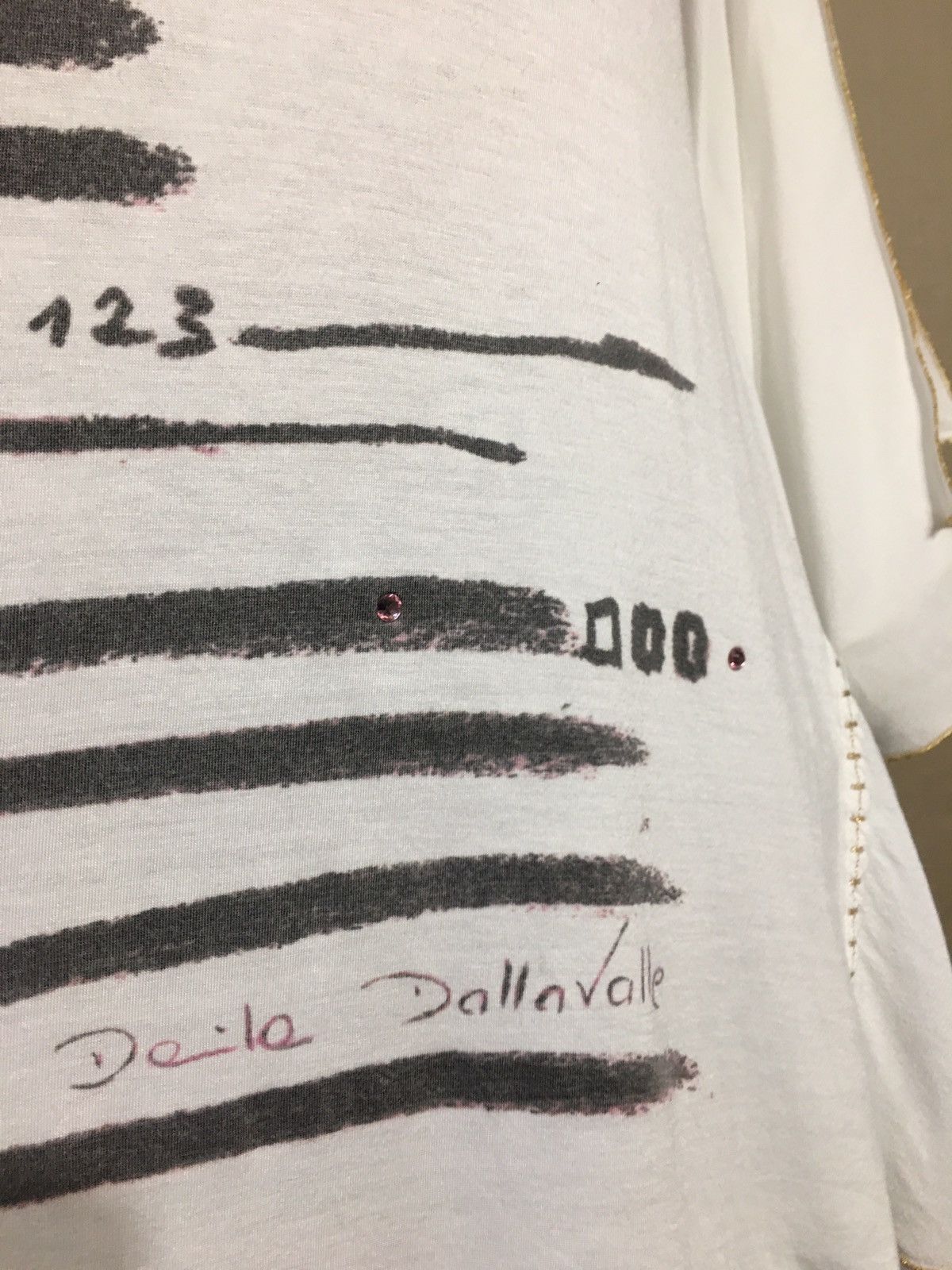 Other ELISA CAVALETTI by DANIELA DALLAVALLE Cotton Designer Blouse Size M / US 6-8 / IT 42-44 - 3 Thumbnail