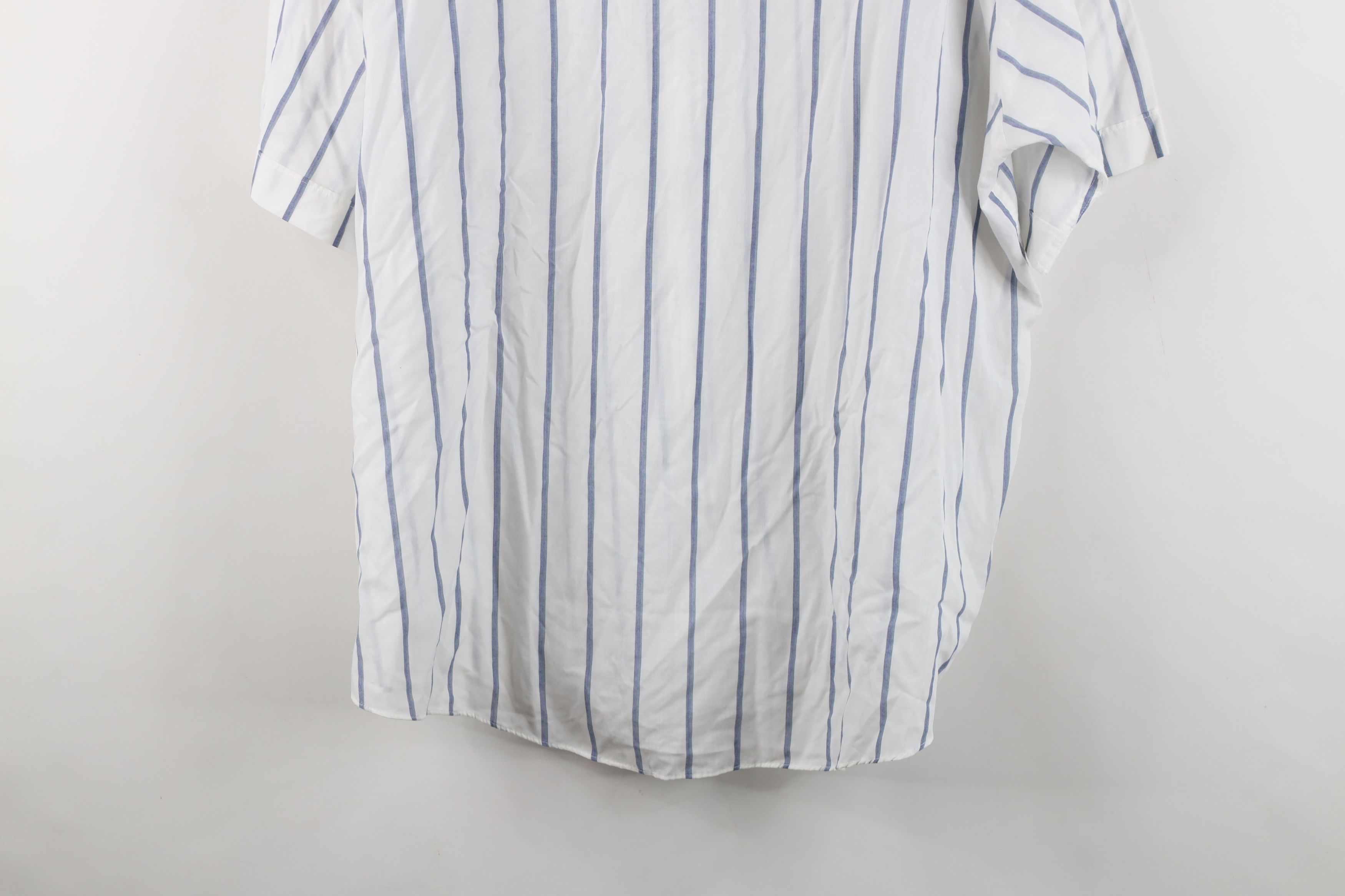 Vintage Vintage 80s 90s Streetwear Needle Striped Button Shirt Size US M / EU 48-50 / 2 - 11 Thumbnail