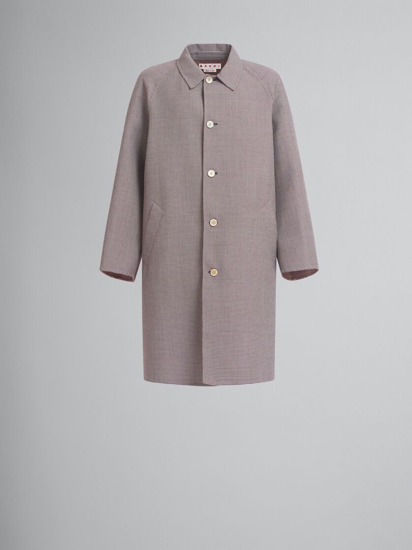 Marni o1w1db11125 Houndstooth-Print Coat in Brown Size US L / EU 52-54 / 3 - 1 Thumbnail