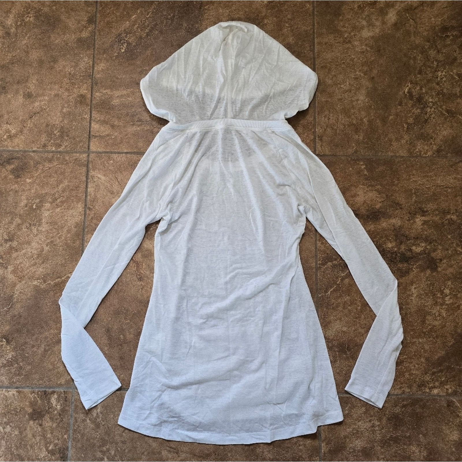 Old Navy White Active ON Hooded Long Sleeve Size XS / US 0-2 / IT 36-38 - 2 Thumbnail