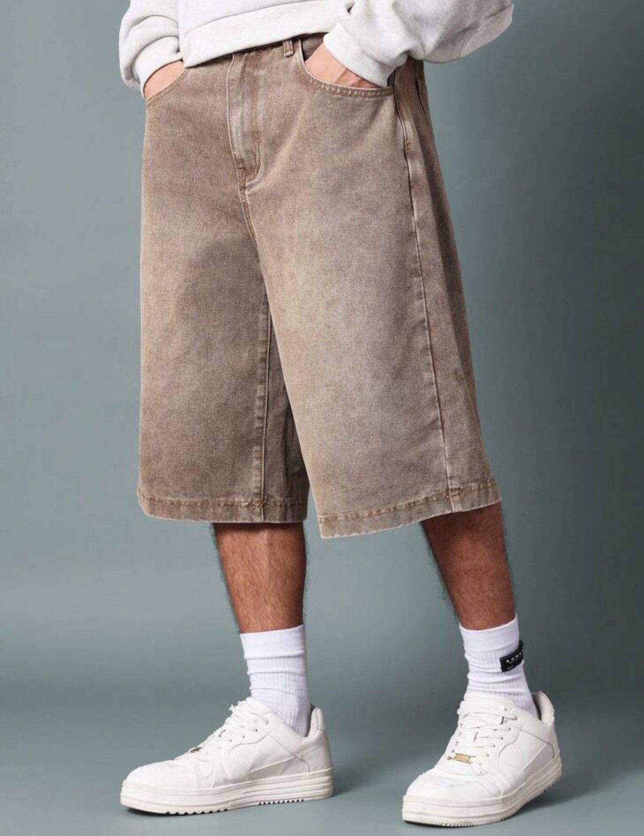 Jean Kawase x Arisa Washed vintage Retro Denim jeans jorts Size US 35 - 1 Thumbnail