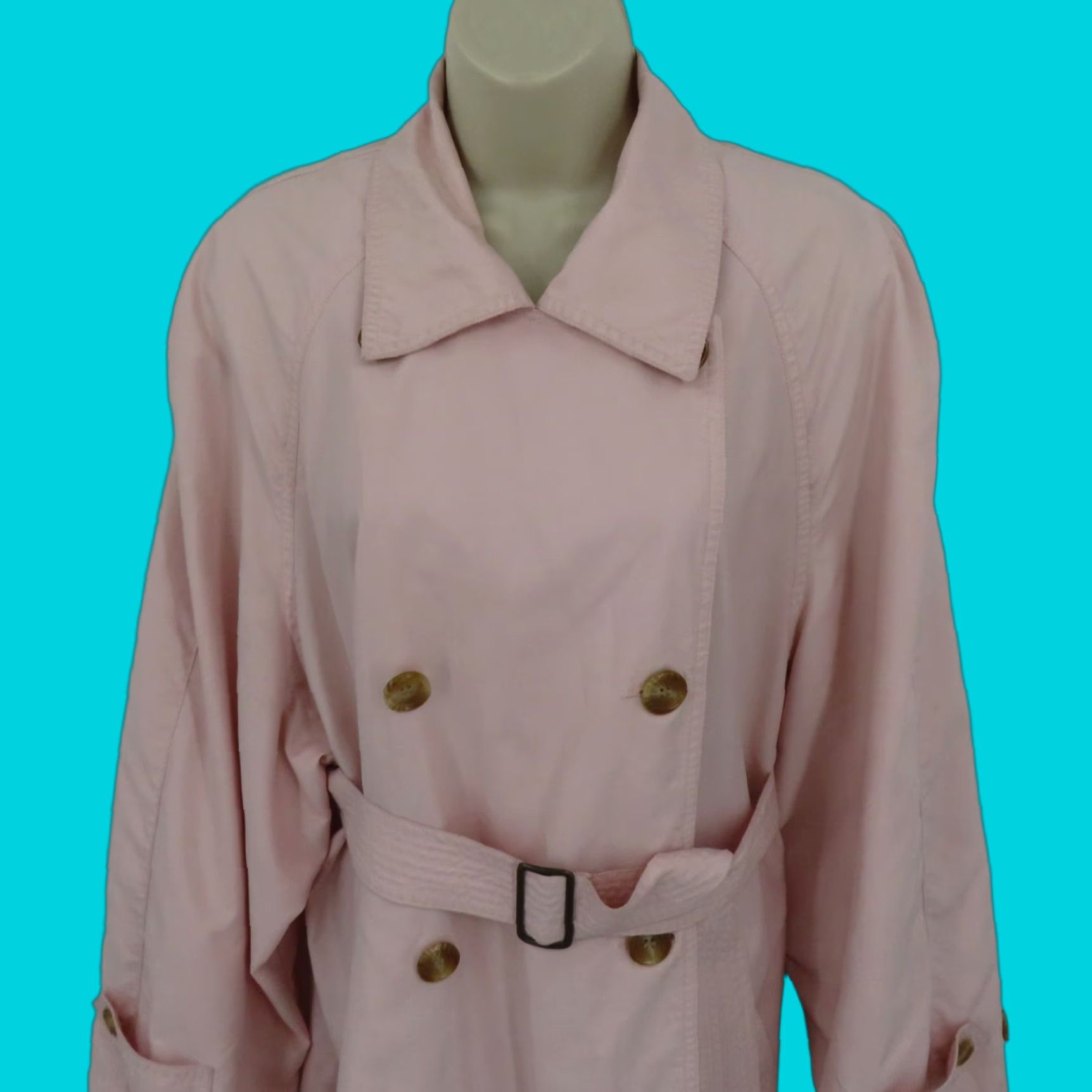 Pinko CW Clifford & Willis Women Coat Trench Pink Collared Button Front Small S Jacket Size S / US 4 / IT 40 - 1 Thumbnail