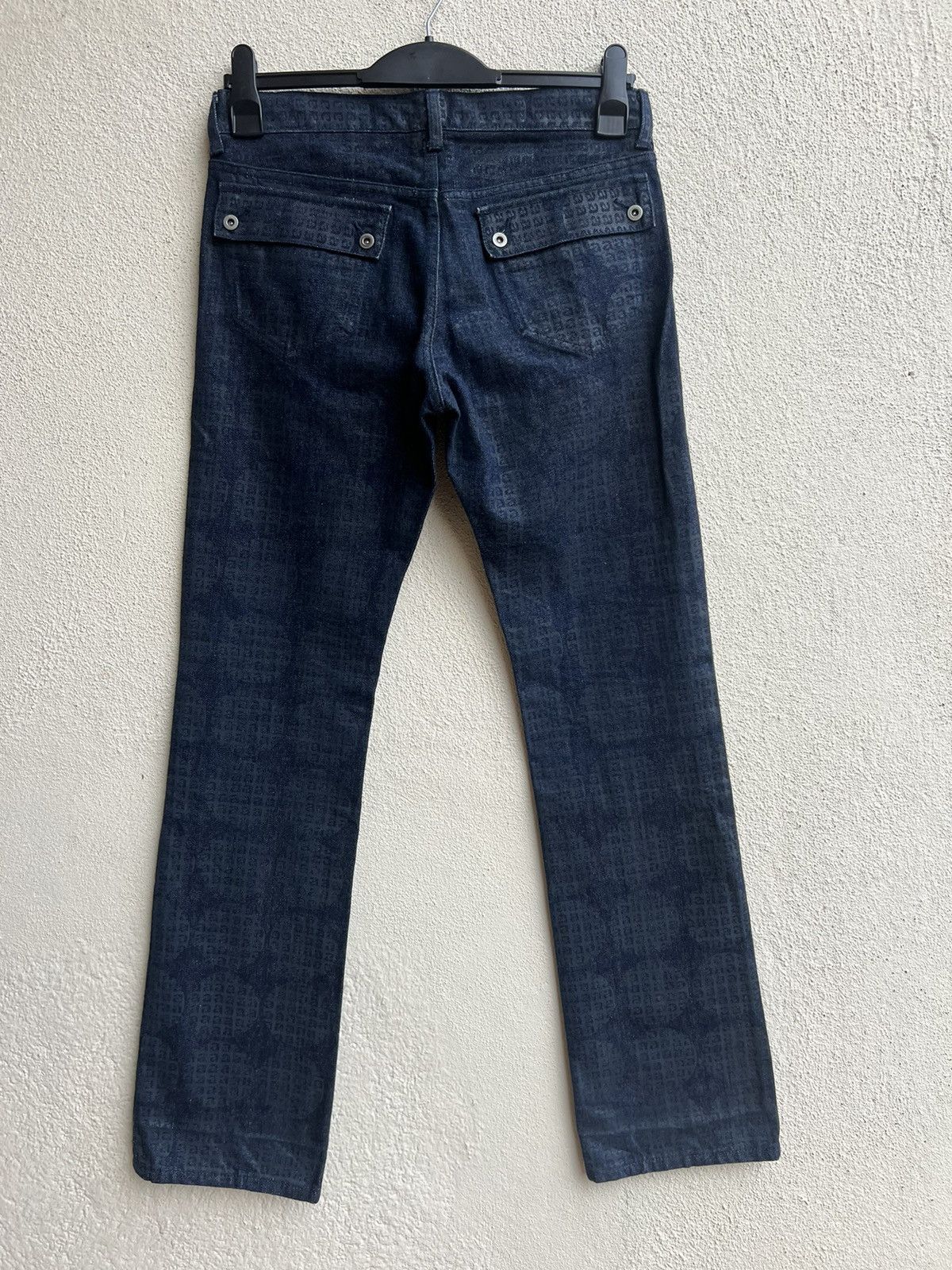 Vintage St. Anton Japan All Print Coated Waxed Denim Bootcut Jeans Size US 30 / EU 46 - 12 Thumbnail