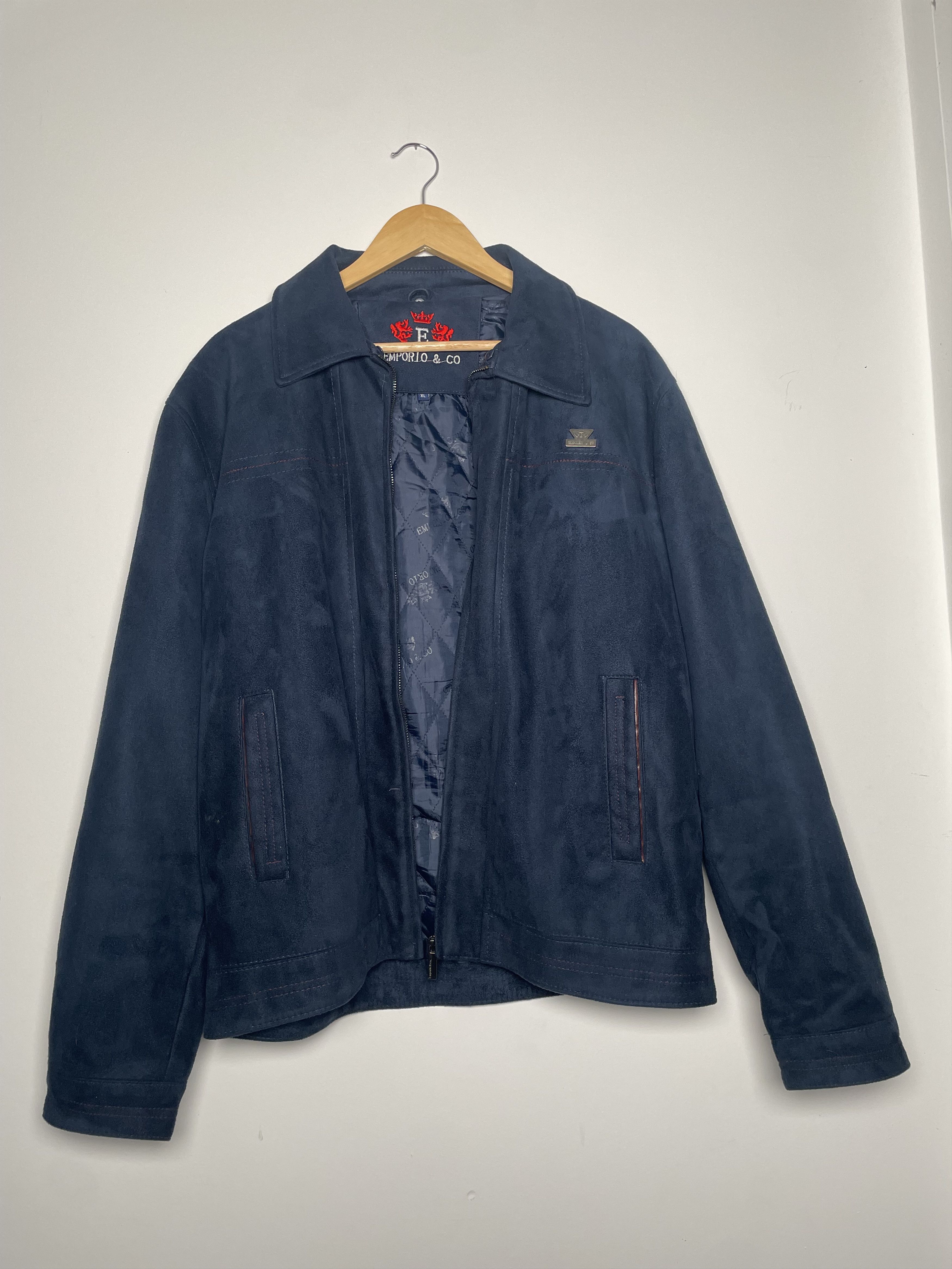 Other Emporio & Co. Italian Navy Microsuede Jacket - XL Size US XL / EU 56 / 4 - 2 Thumbnail
