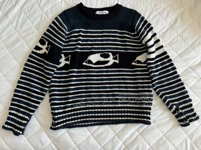 Thom Browne Thom Browne Blue ocean striped sweater Size US S / EU 44-46 / 1 - 1 Thumbnail