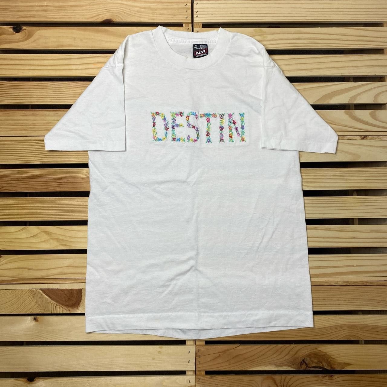 Fruit Of The Loom Vintage Destin, FL White Destination Tee Size Medium Size US M / EU 48-50 / 2 - 1 Thumbnail