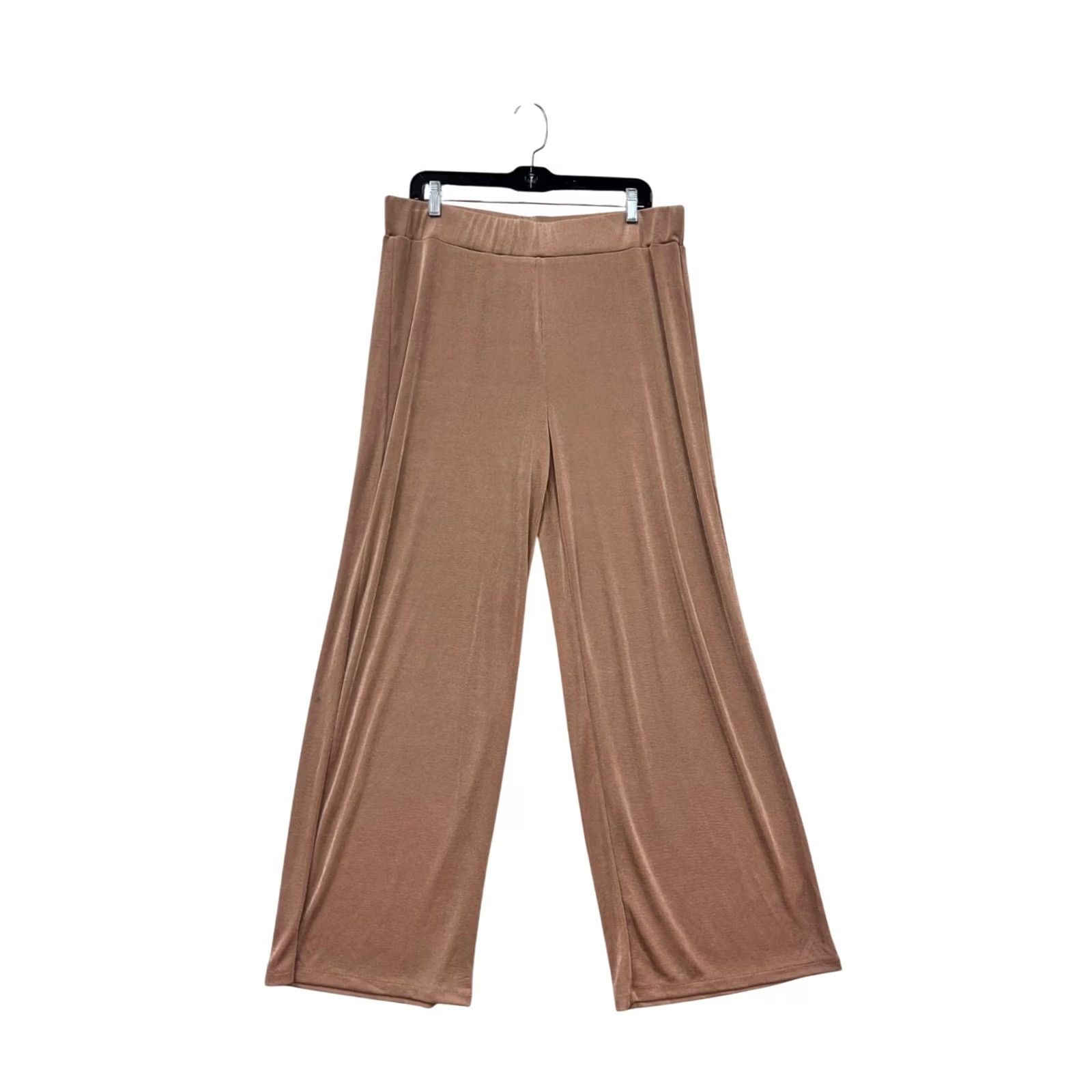 Esprit Esprit Dress Pants Wide-Leg L Brown Womens Pants Large Regular Polyester Elastane Satin All Season Tags Attached Uniform Dress Pants Women Mens? Size 36" / US 14 / IT 50 - 2 Thumbnail