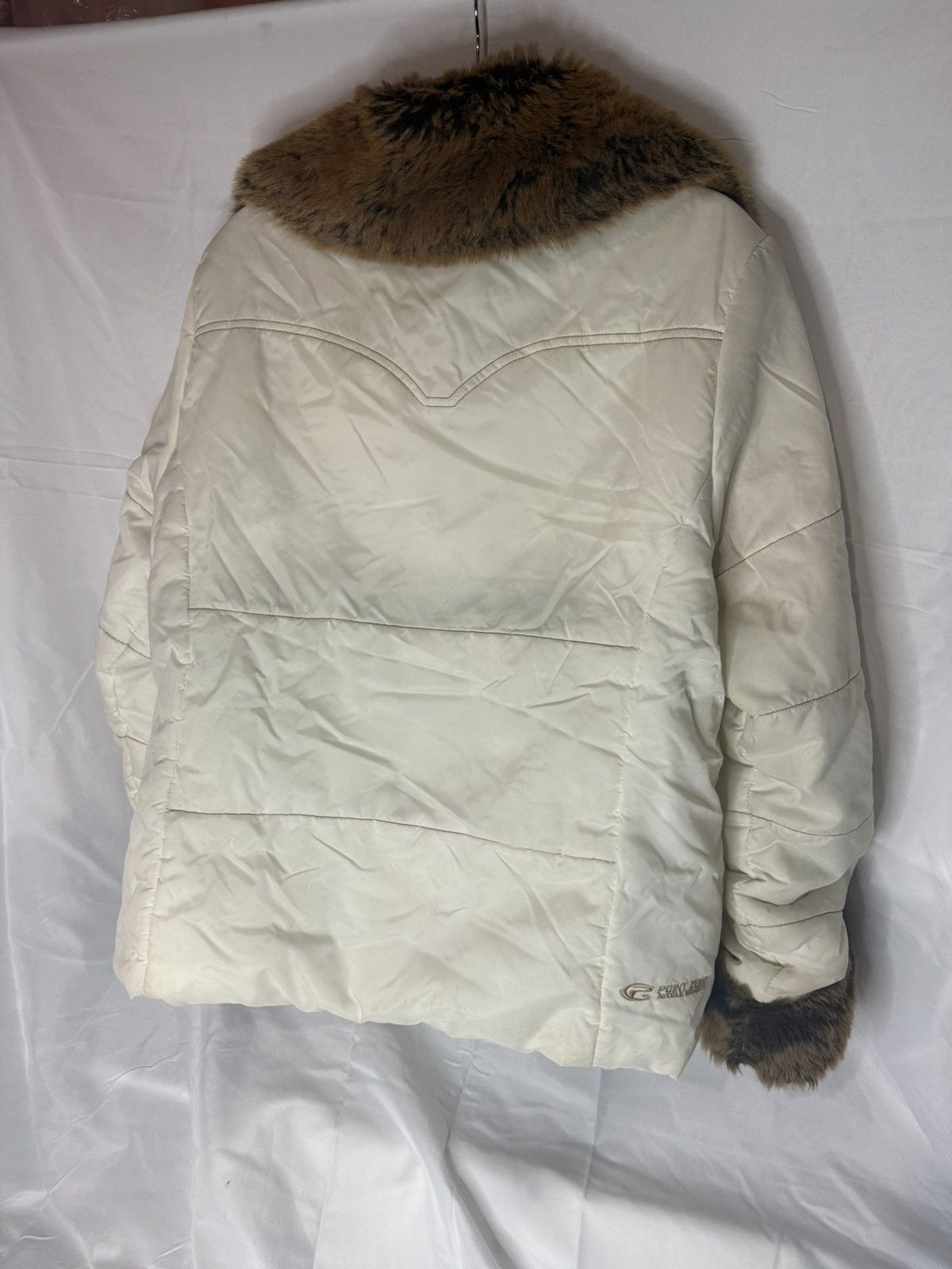 Point Zero Rare Y2K Point Zero Fur Cuff White Puffer Jacket Vintage M Size US M / EU 48-50 / 2 - 2 Thumbnail