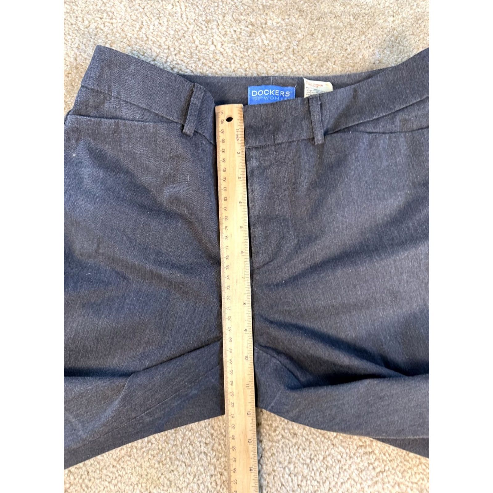 Dockers DOCKERS Women's Metro Trousers Pants Size 6 Gray Straight Leg Stretch Size 28" / US 6 / IT 42 - 3 Thumbnail