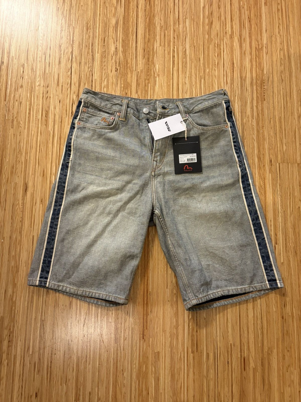 Evisu × Palace Palace x Evisu Long Denim Shorts Reverse Indigo Size US 30 / EU 46 - 1 Thumbnail