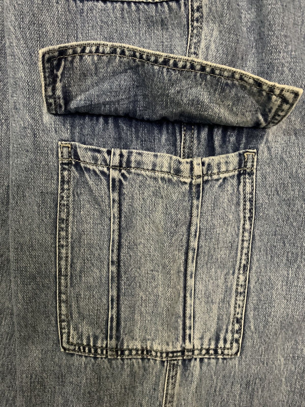 GU × Japanese Brand × Jun Takahashi Vintage Japanese Brand GU Baggy Fatigue Cargo Jeans Size US 30 / EU 46 - 8 Thumbnail
