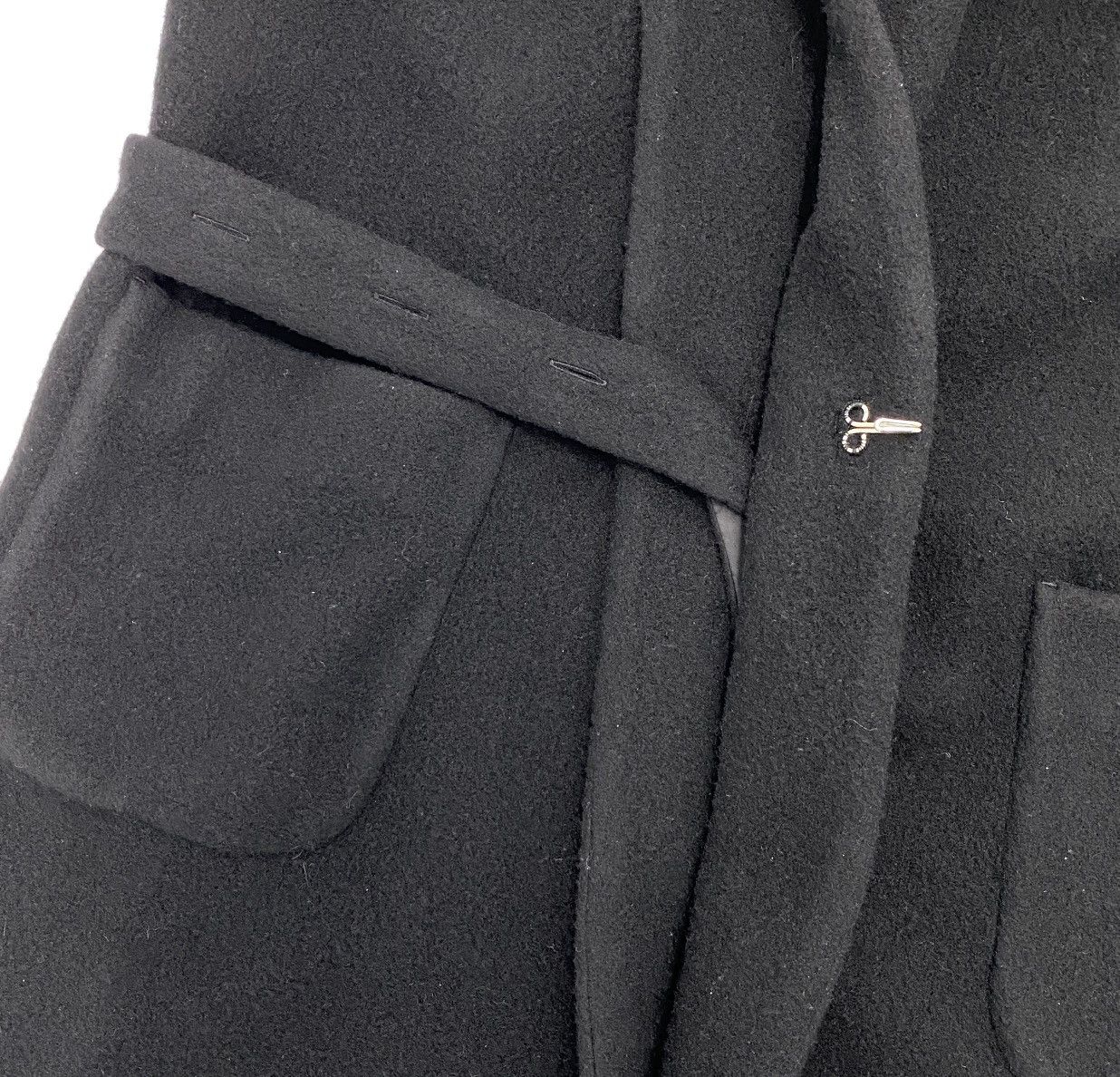 Kazuyuki Kumagai Attachment Kazuyuki Kumagai Milled Wool Belted Coat Size US L / EU 52-54 / 3 - 13 Thumbnail