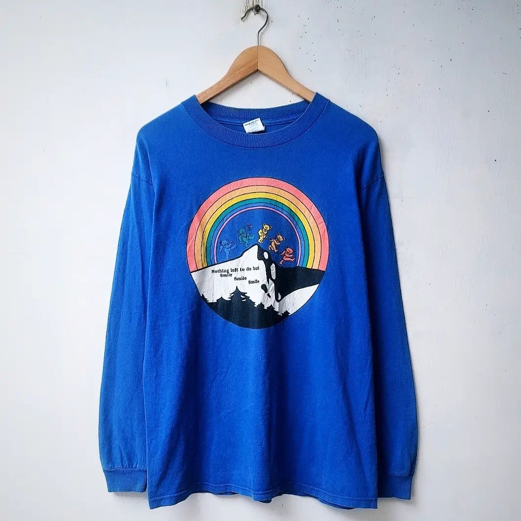 Band Tees × Grateful Dead × Vintage Vtg Early 2000's Grateful Dead Dancing Bear Long Sleeve Size US M / EU 48-50 / 2 - 1 Thumbnail