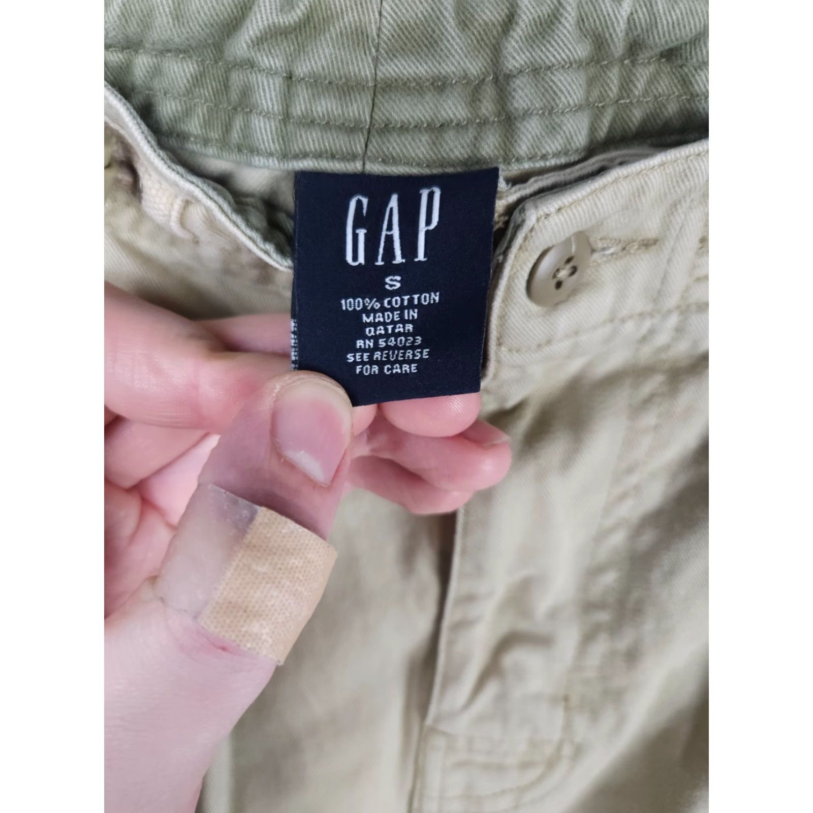 Gap VINTAGE GAP Parachute Pants Mens Small Beige Cargo Ankle Tie Rave Y2K Cotton Size US 29 - 4 Thumbnail